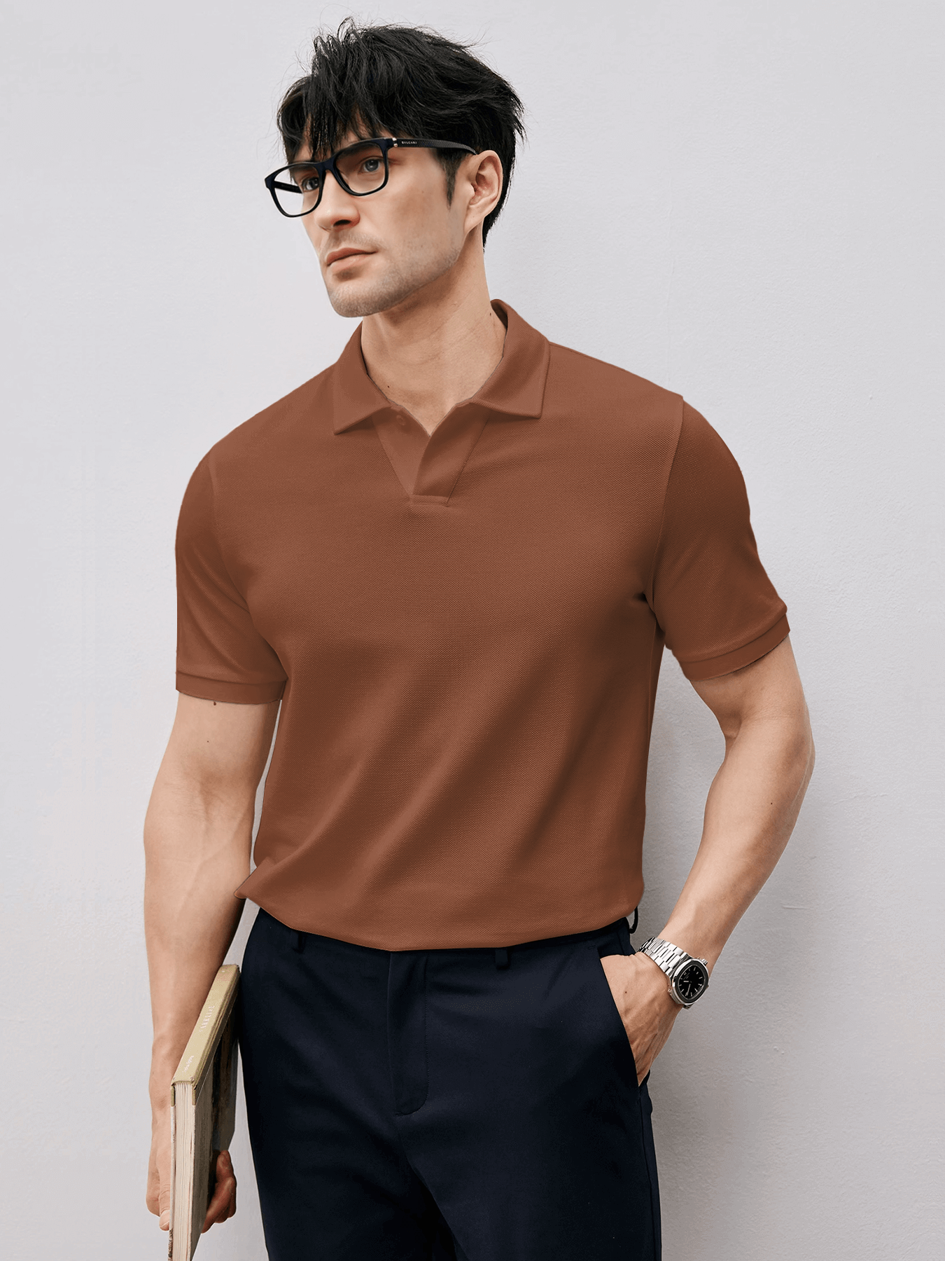 BreezeLuxe Breathable Piqué Cotton Short Sleeve Polo