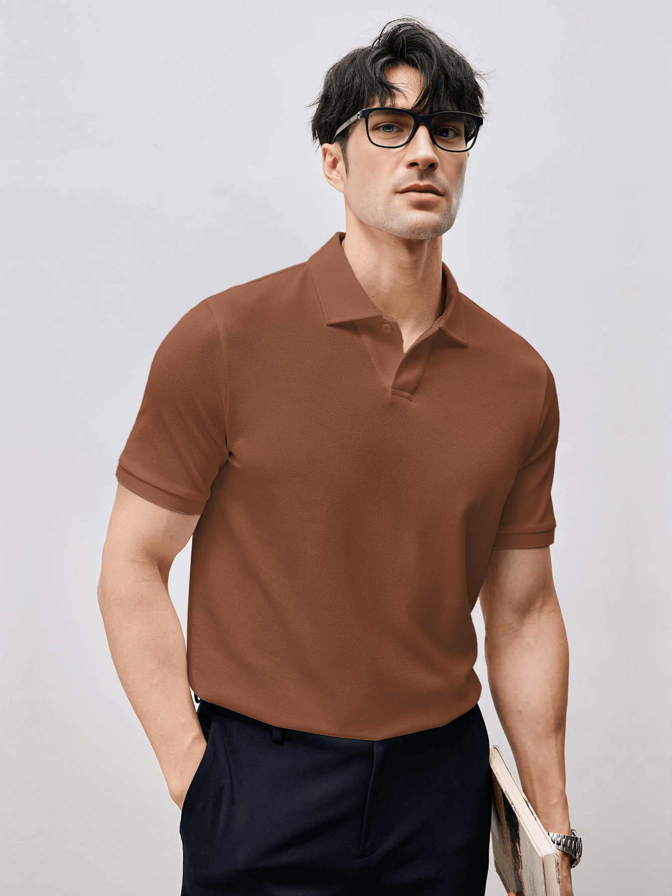 BreezeLuxe Breathable Piqué Cotton Short Sleeve Polo