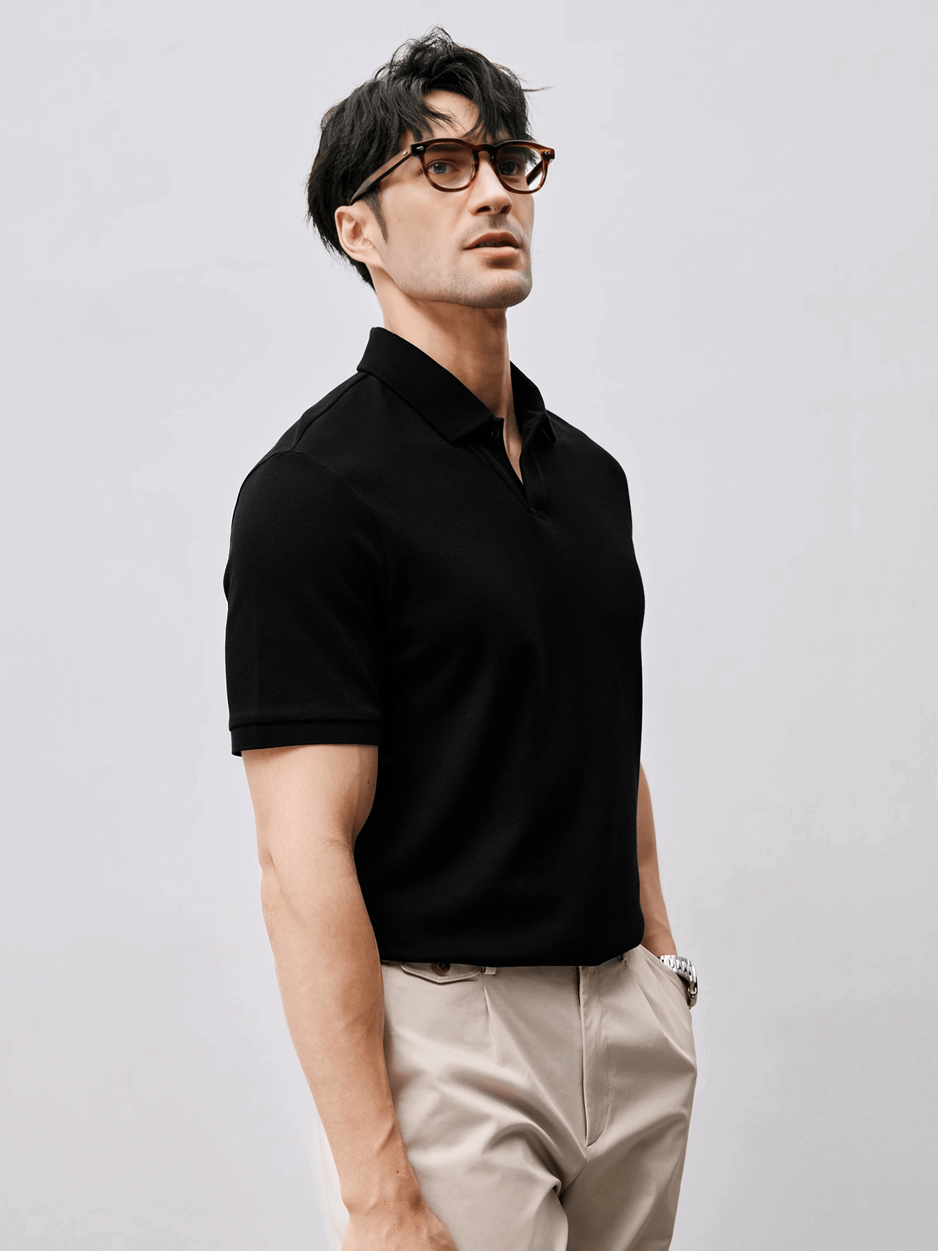 BreezeLuxe Breathable Piqué Cotton Short Sleeve Polo