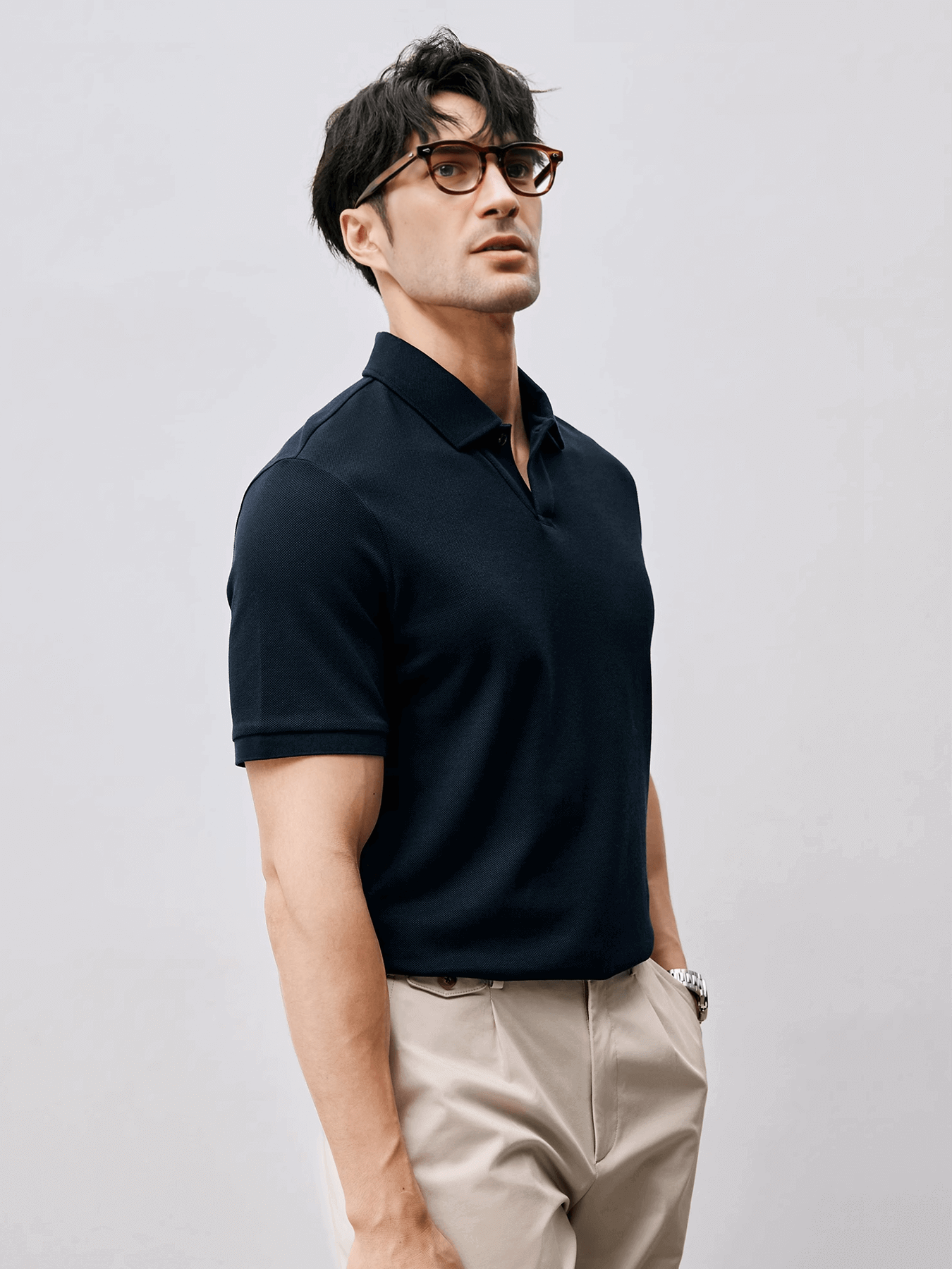 BreezeLuxe Breathable Piqué Cotton Short Sleeve Polo