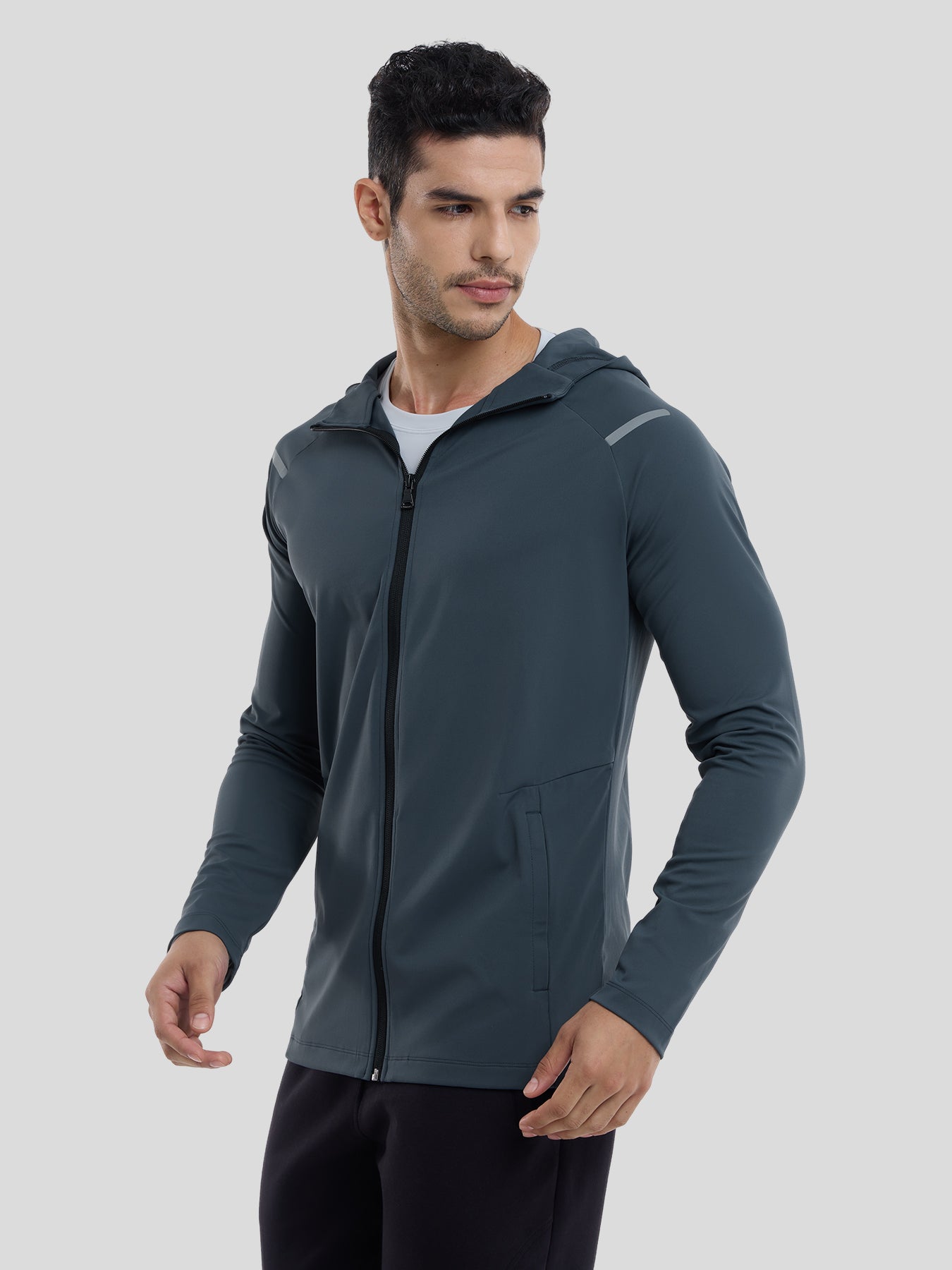 SmoothBlend Quick Dry Sports Fitness Hooded Jacket