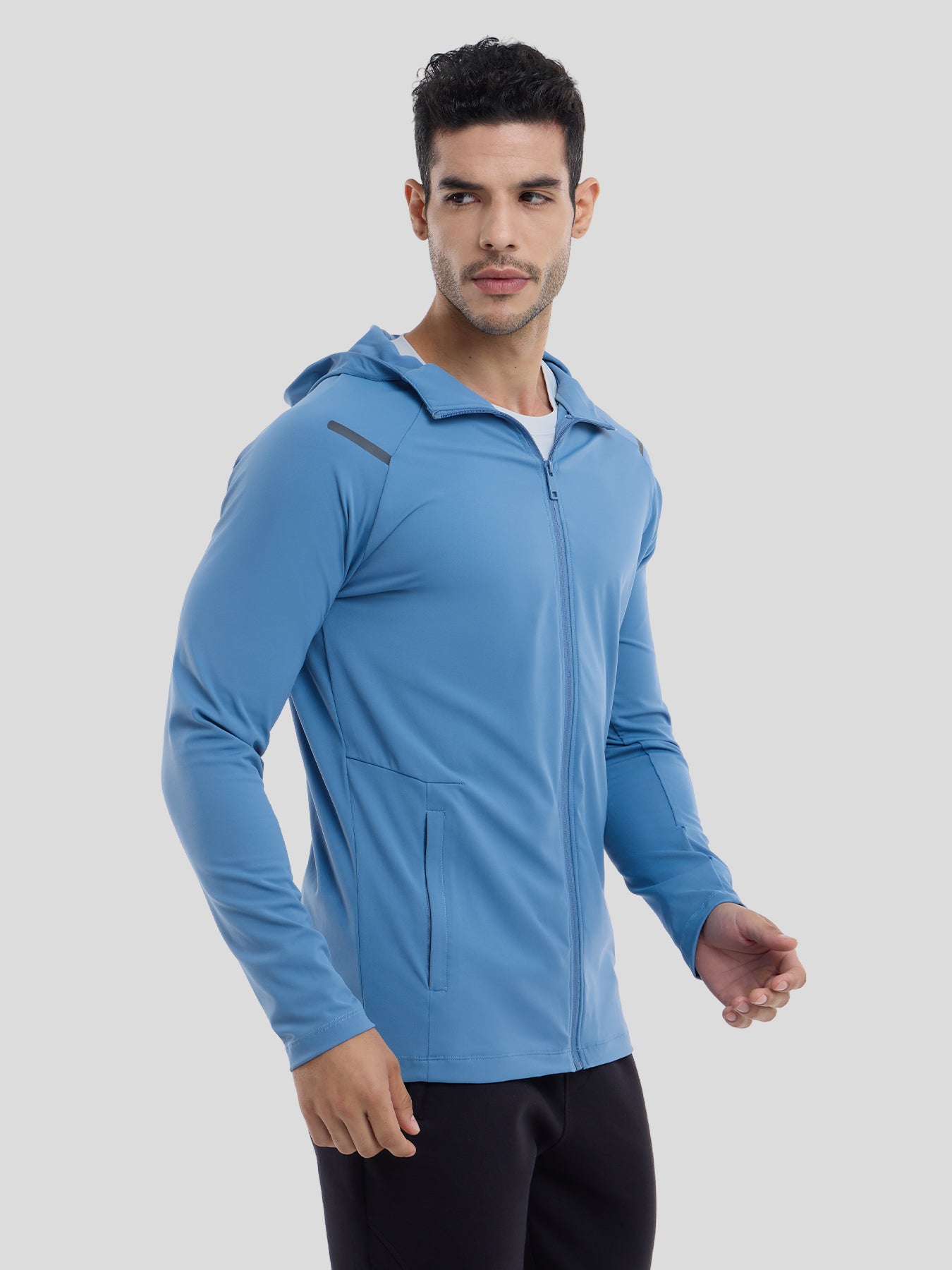 SmoothBlend Quick Dry Sports Fitness Hooded Jacket