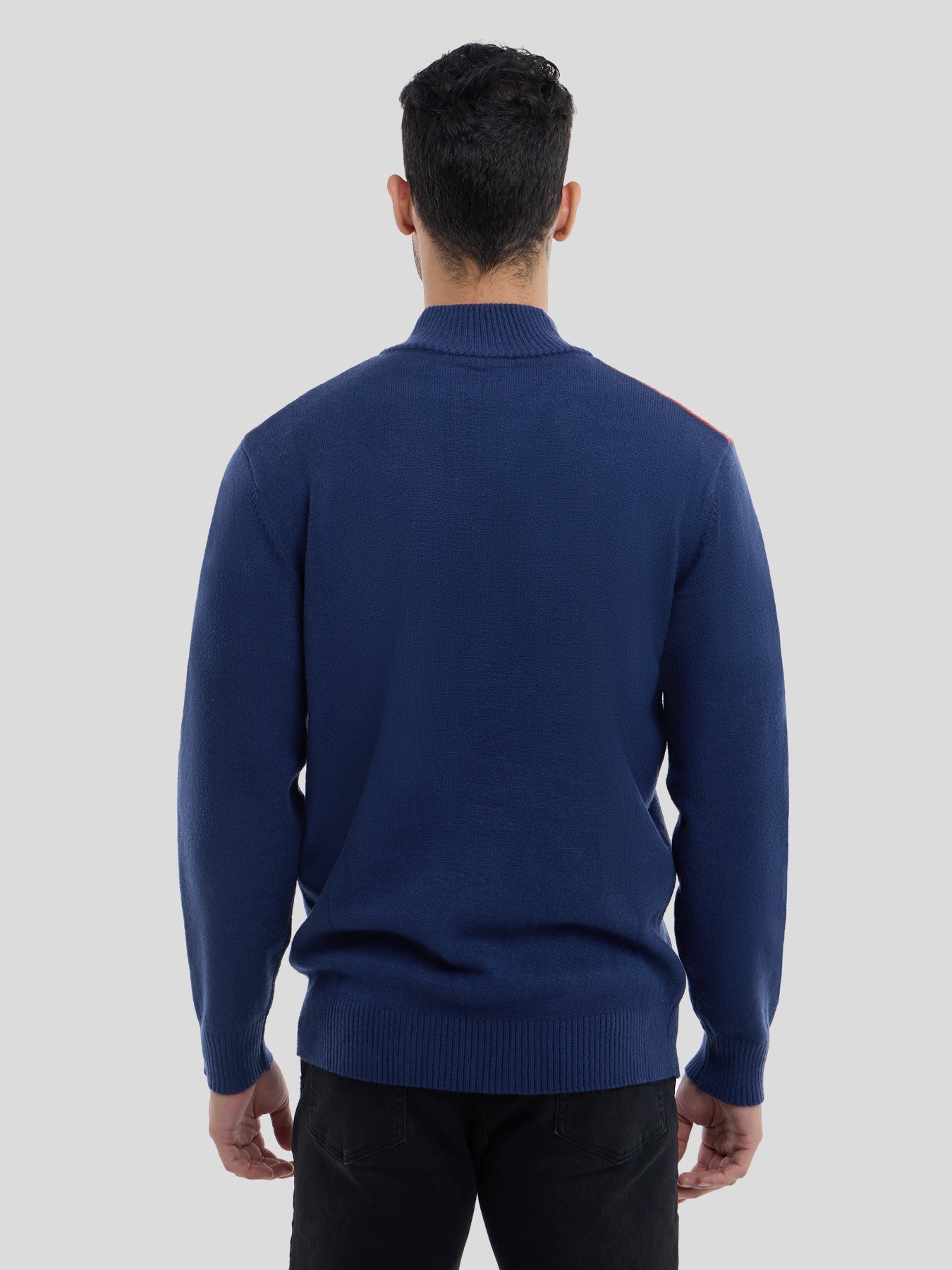 GentleKnit Half-Zip Contrast Color Sweater