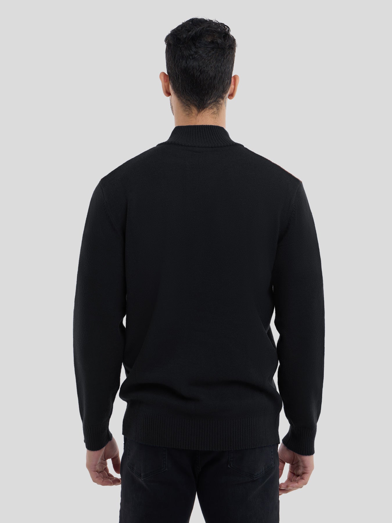 GentleKnit Half-Zip Contrast Color Sweater