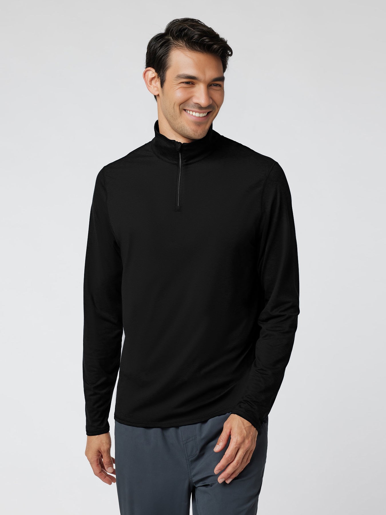 Velou Half Zip Long Sleeve Tee