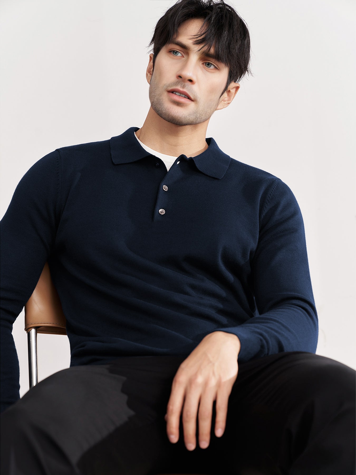 GentleKnit Buttoned Collar Sweater Polo