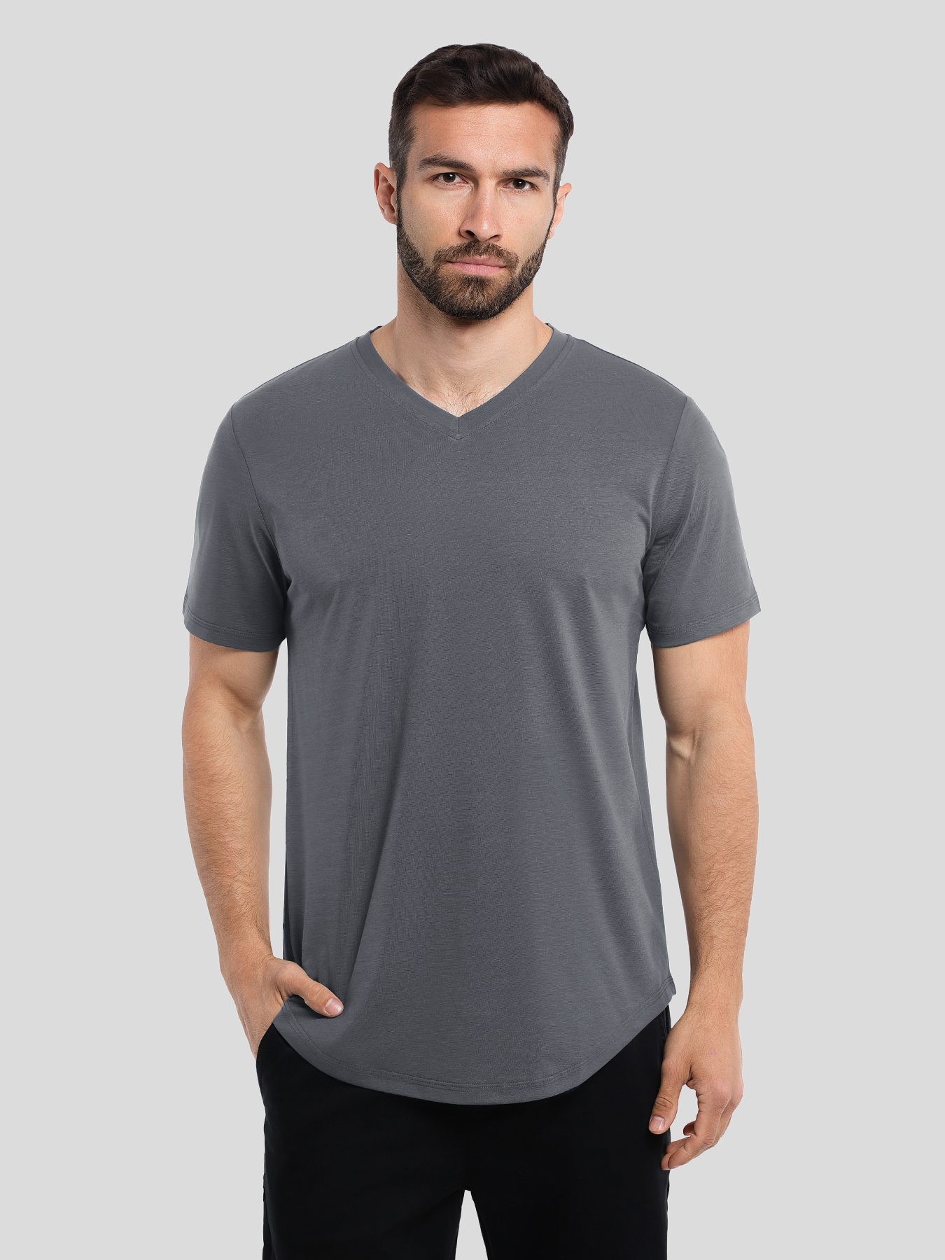 StayCool 2.0 V-neck Elongated Tee: Slim Fit