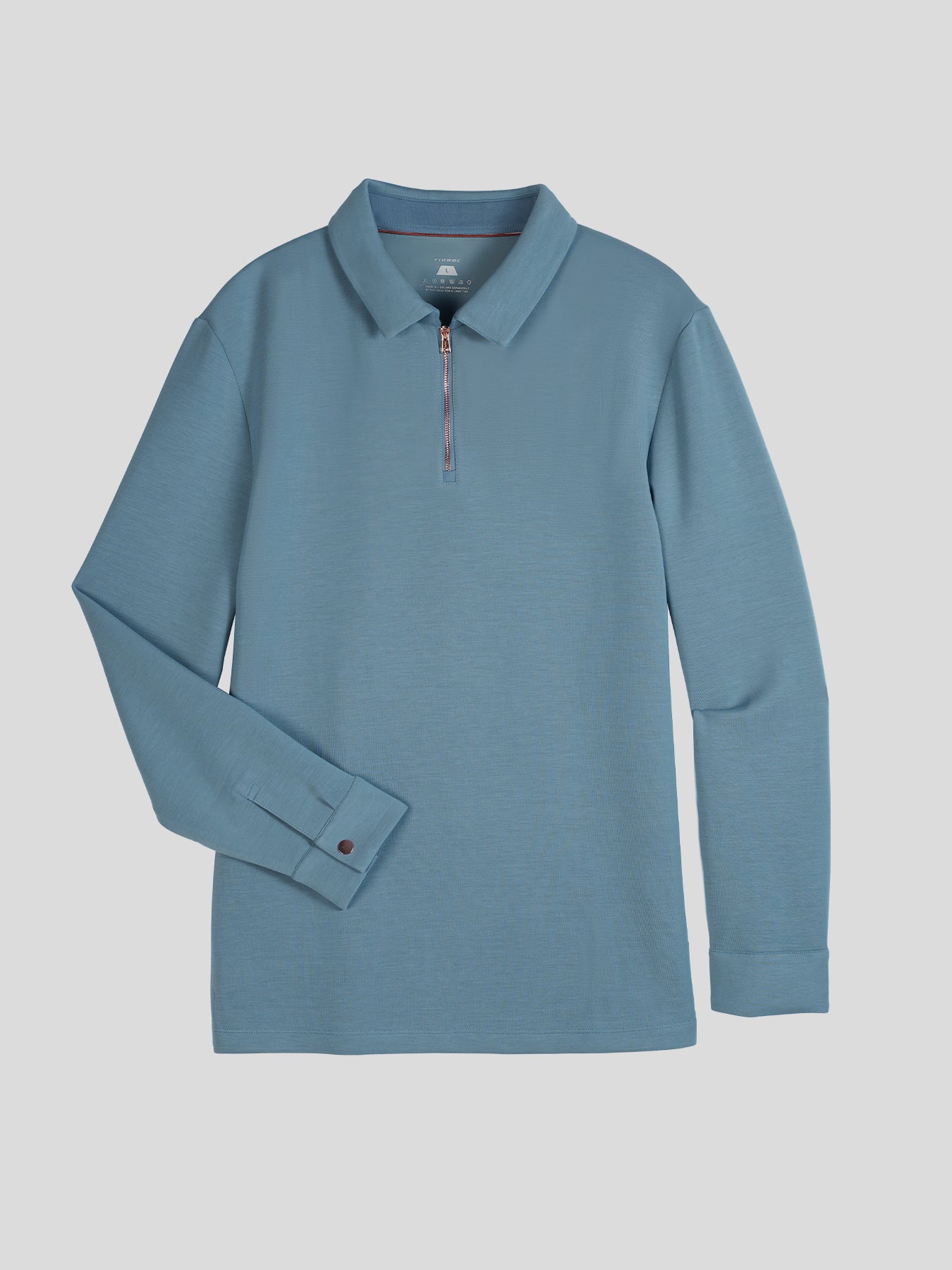 Modal Blend Long Sleeve Half Zip Polo