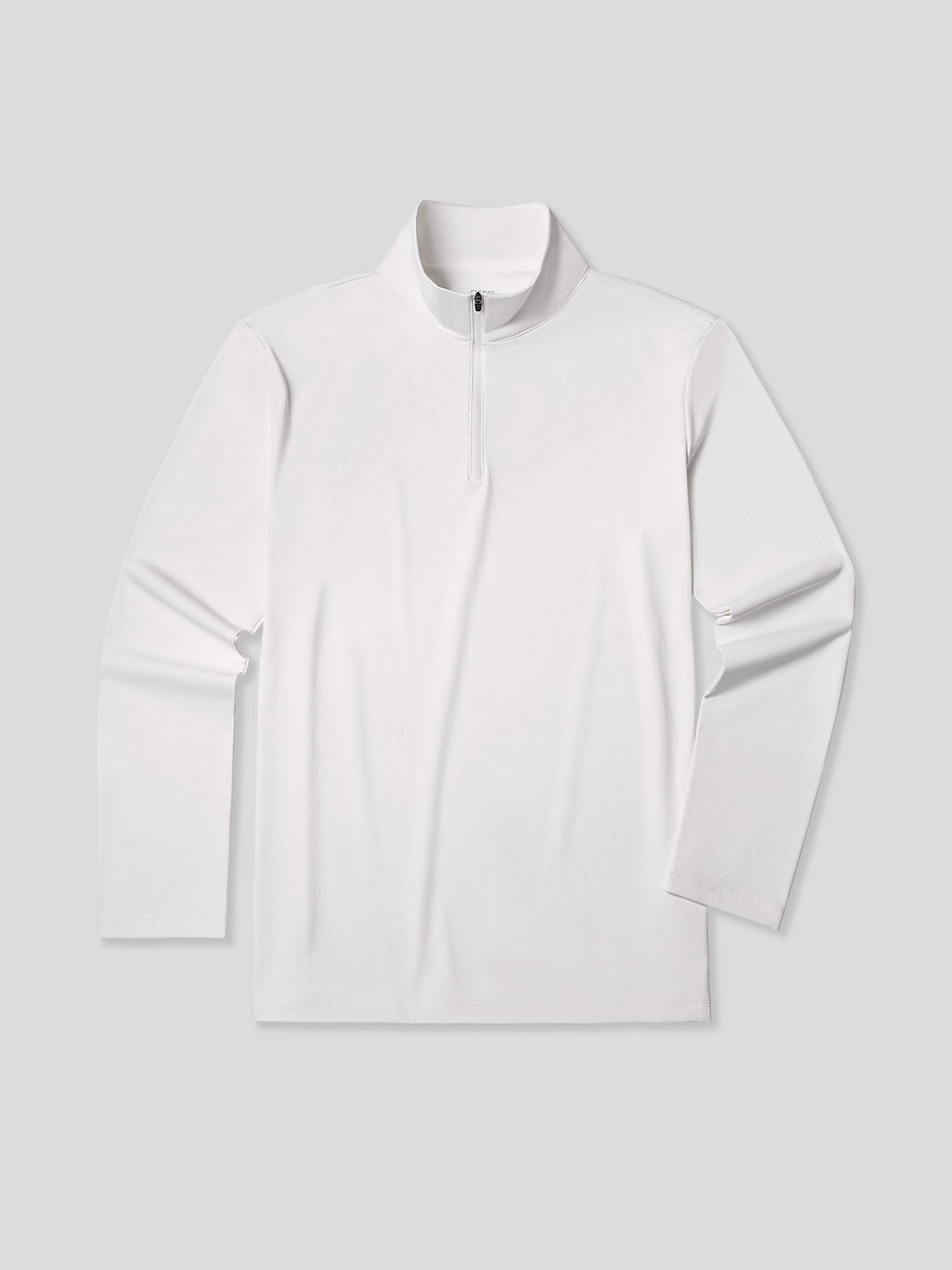 SmoothBlend Half Zip Mock Neck Tee:Zip Same Color