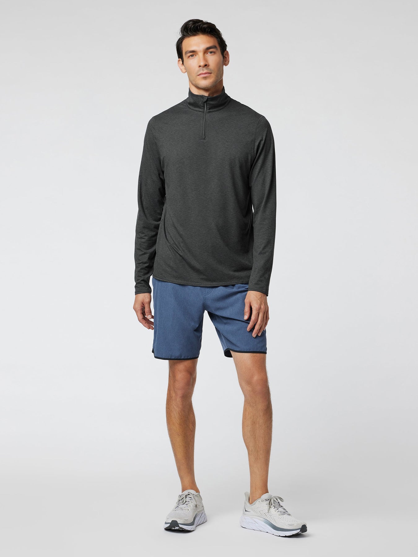 Velou Half Zip Long Sleeve Tee