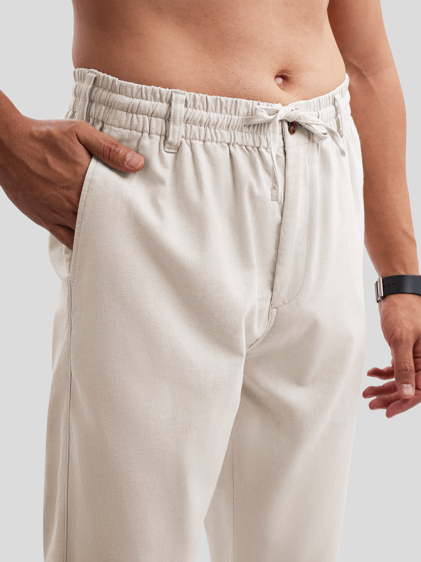 DreamWear Italian Linen Elastic Drawstring Pants