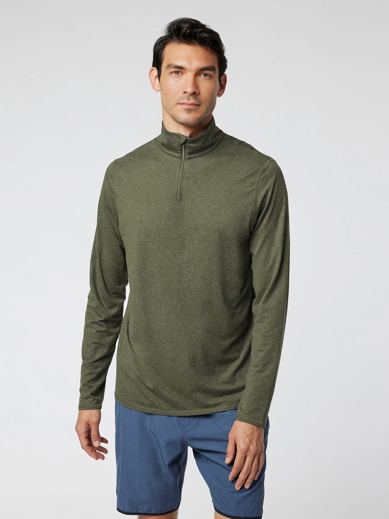 Velou Half Zip Long Sleeve Tee