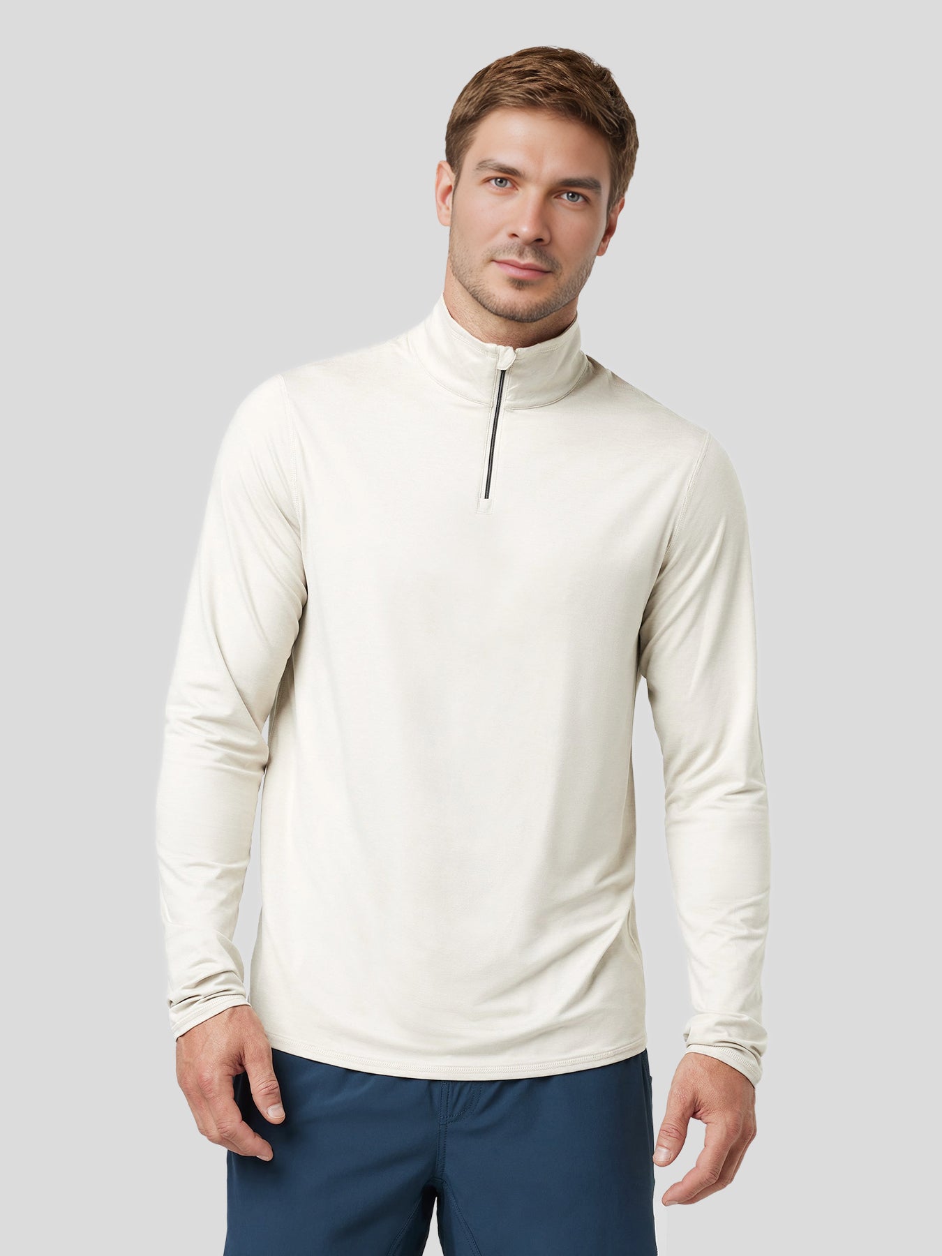 Velou Half Zip Long Sleeve Tee