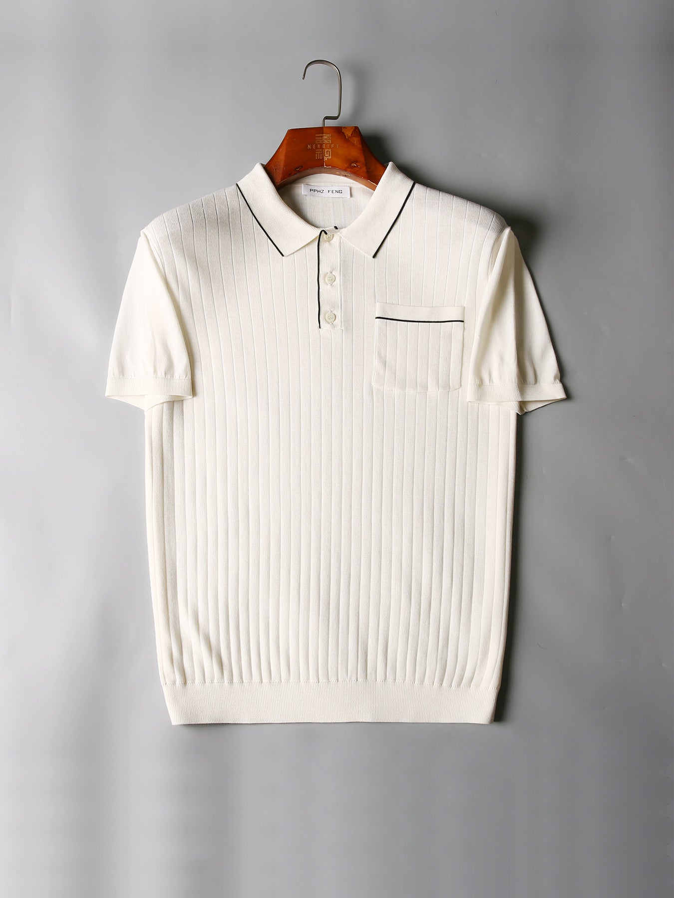 GentleKnit Contrast Color Short Sleeve Knitted Polo