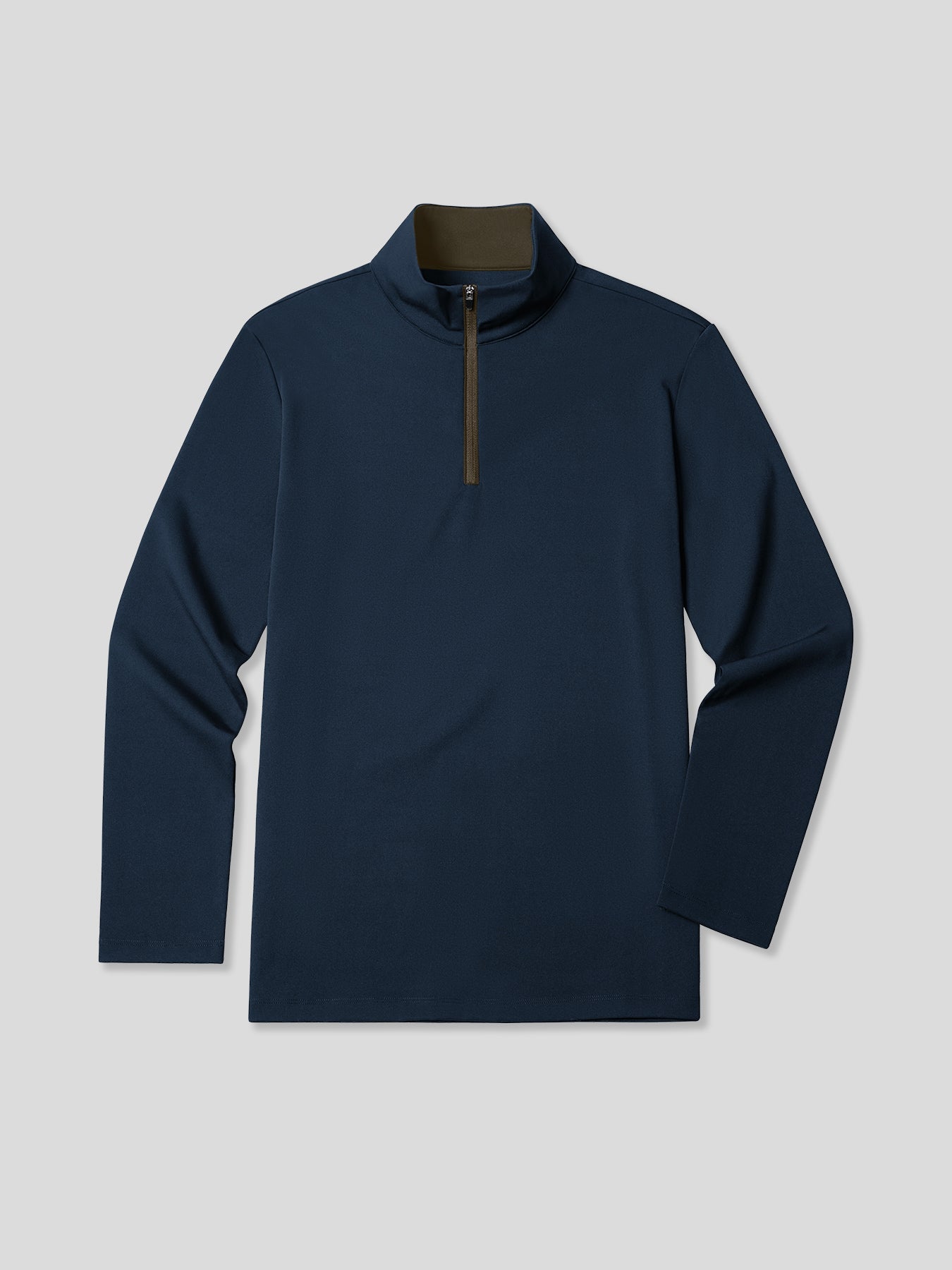 SmoothBlend Half Zip Mock Neck Tee: Zip Same Color