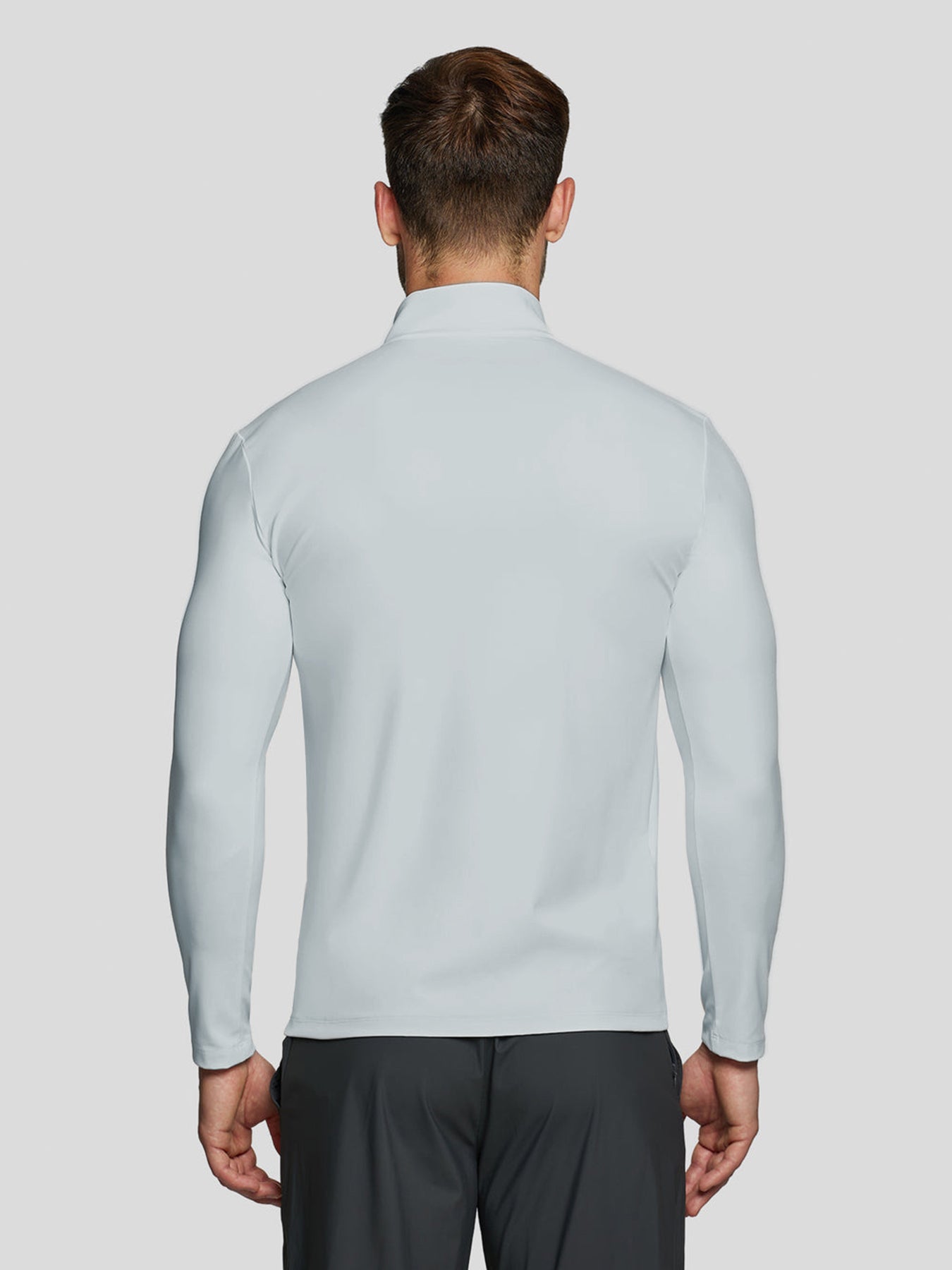 SmoothBlend Half Zip Mock Neck Tee: Zip Same Color