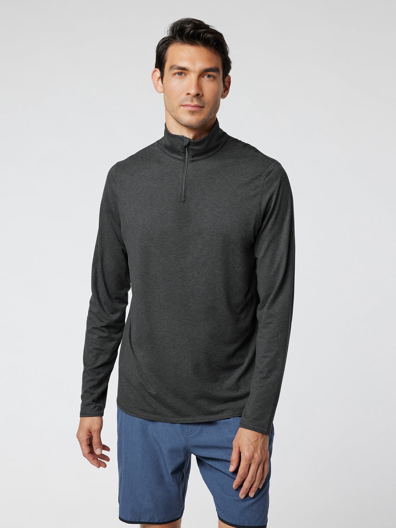 Velou Half Zip Long Sleeve Tee