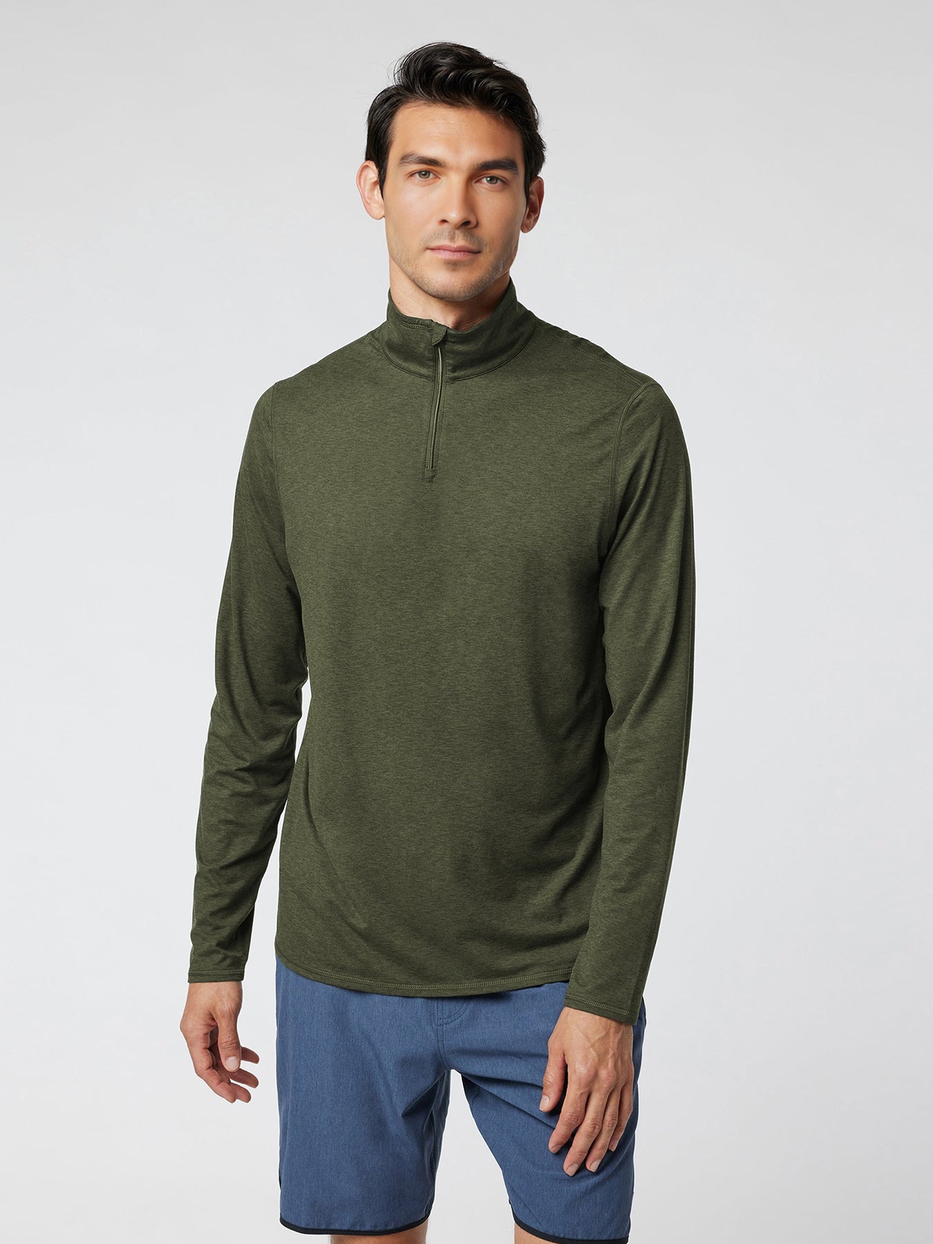 Velou Half Zip Long Sleeve Tee