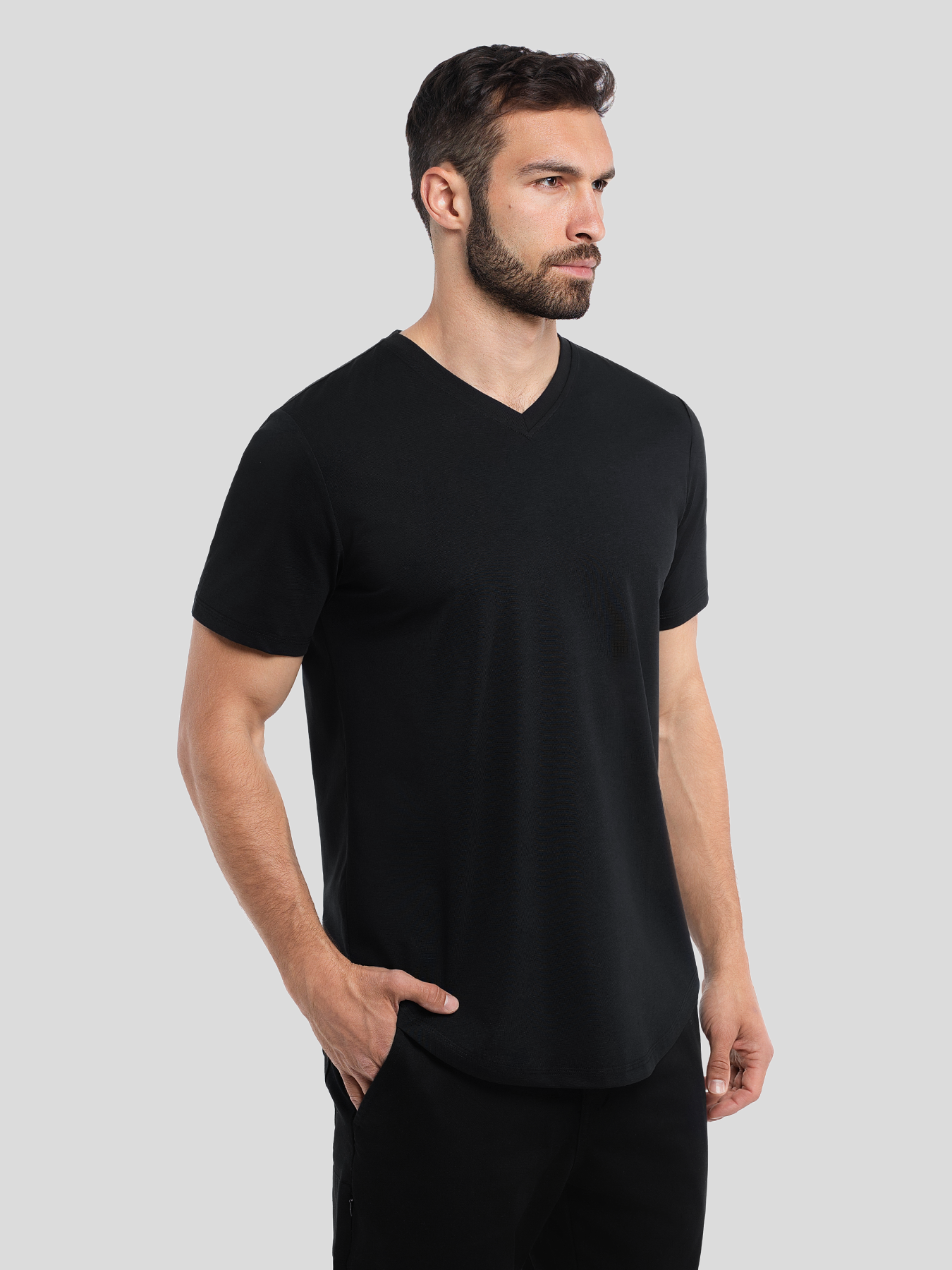 StayCool 2.0 V-neck Elongated Tee: Slim Fit