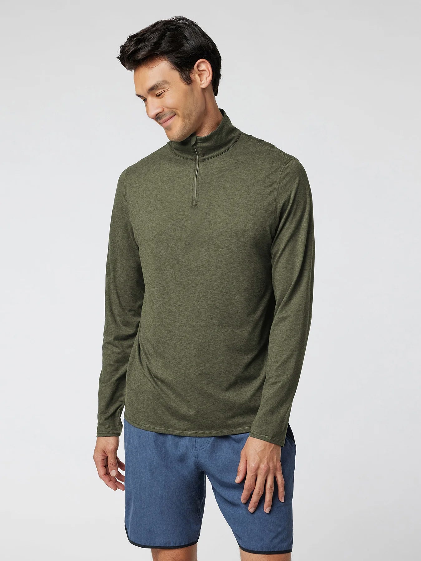 Velou Half Zip Long Sleeve Tee