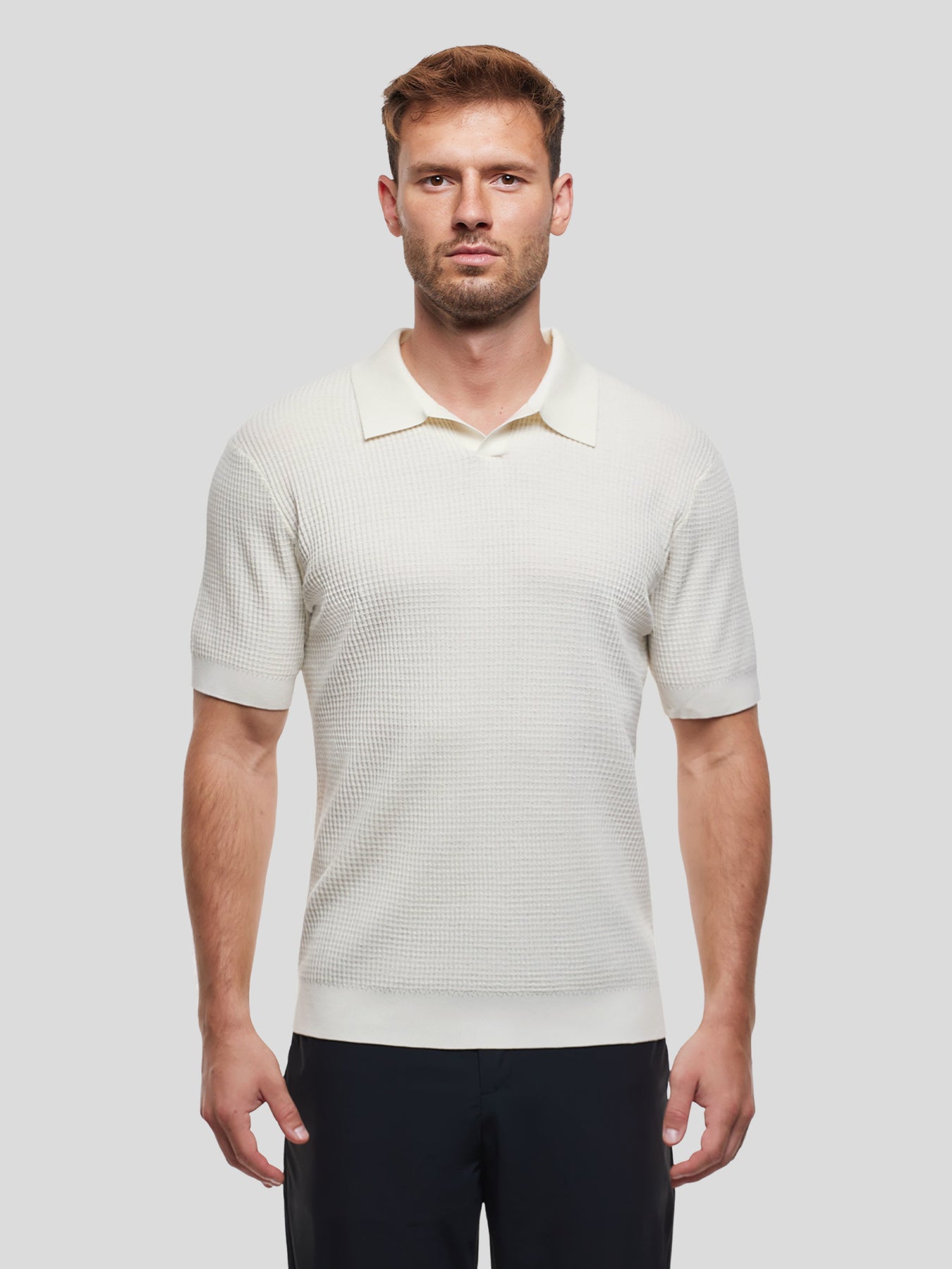 FlexKnit Active Knitted Buttonless Polo