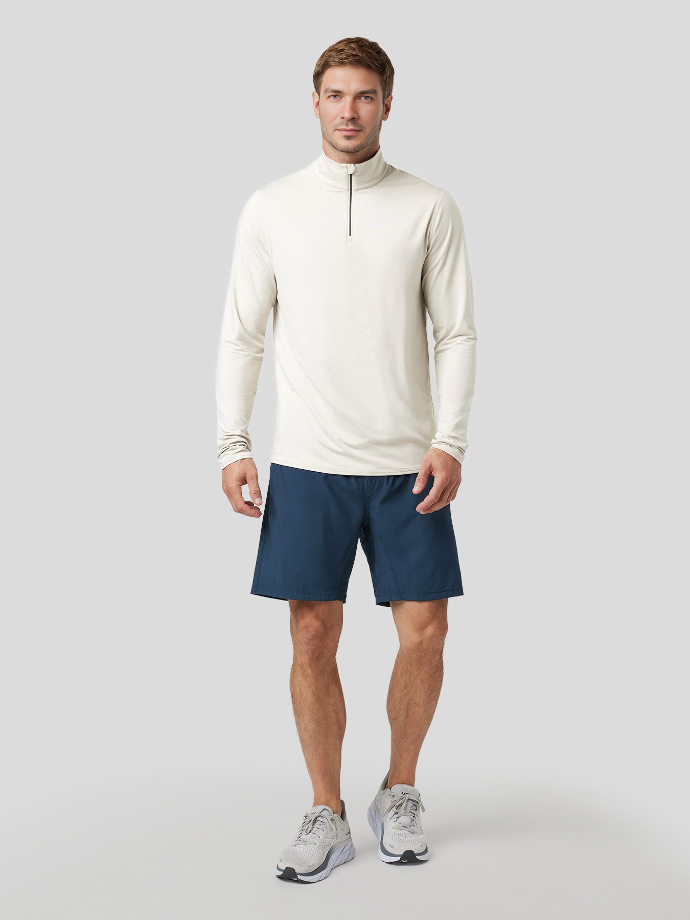 Velou Half Zip Long Sleeve Tee