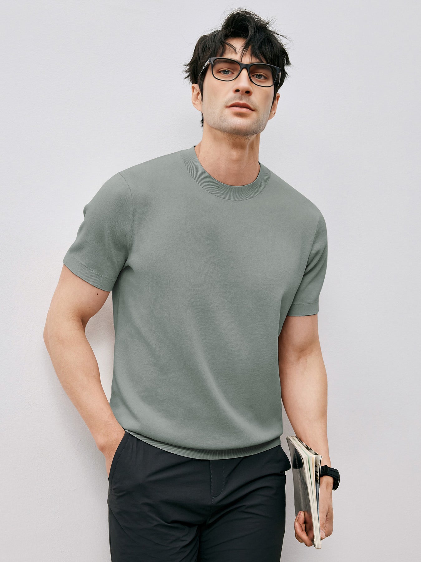 GentleKnit Short Sleeve Knitted T-Shirt