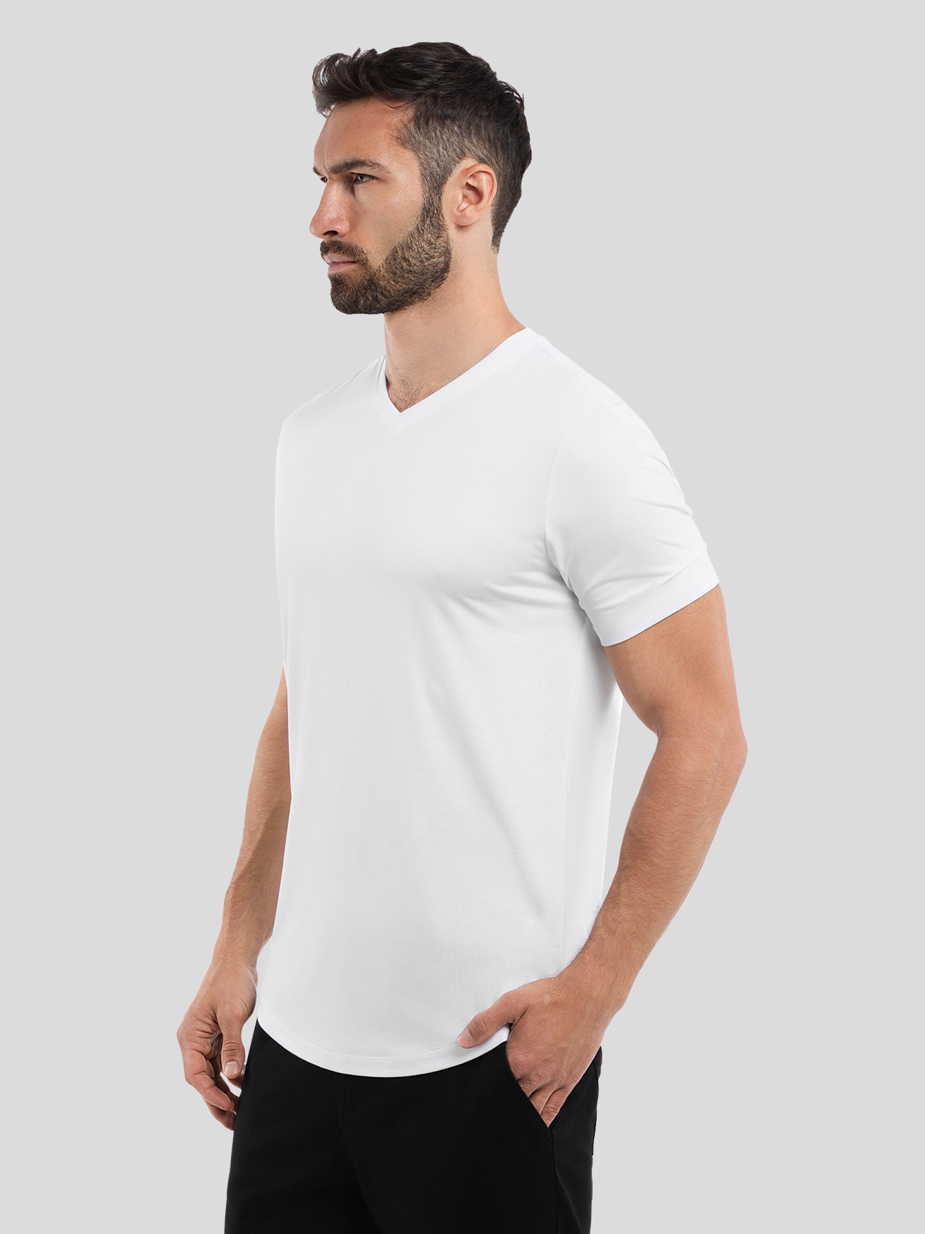 StayCool 2.0 V-neck Elongated Tee: Classic Fit