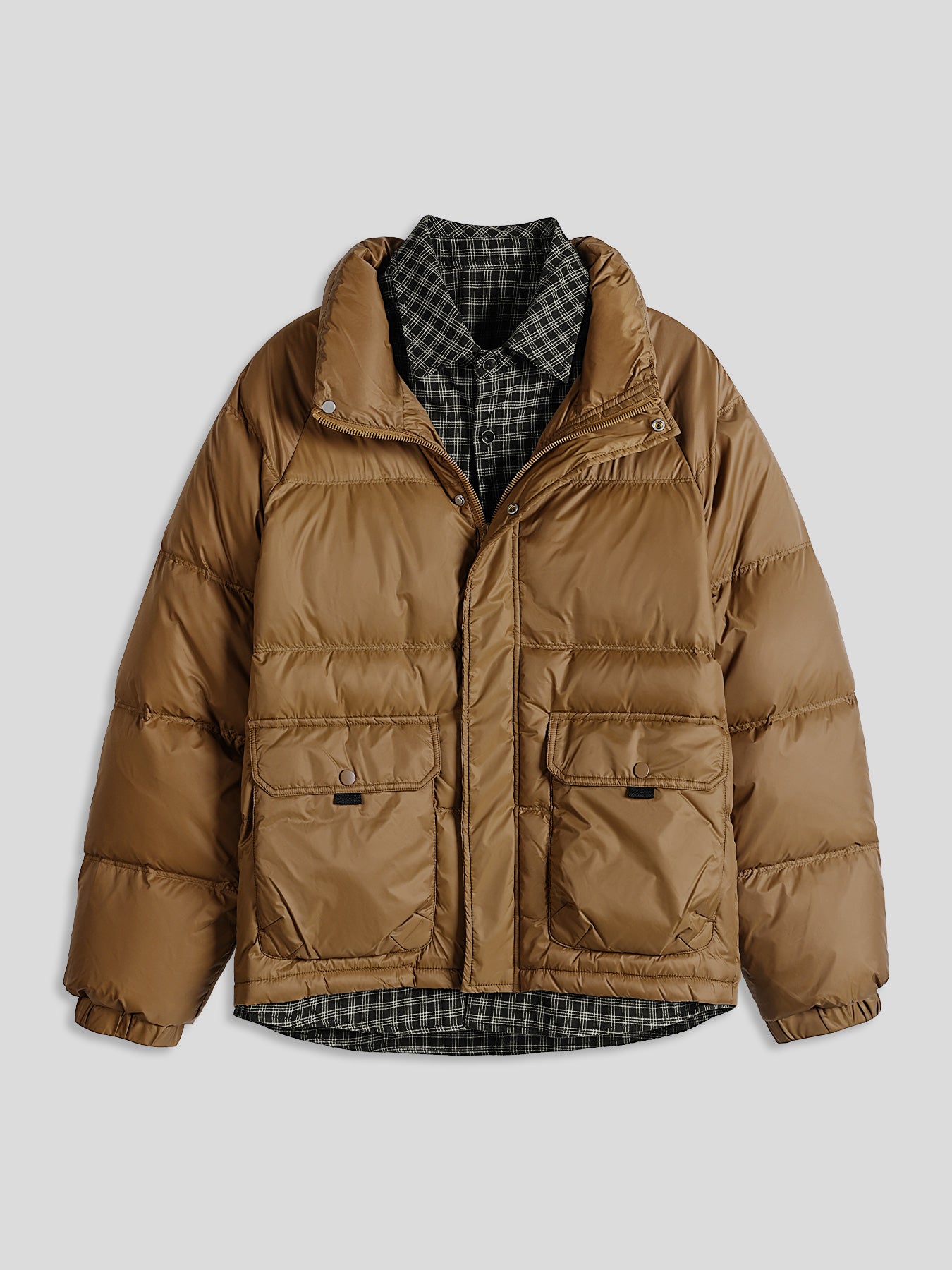 Layered-Effect Down Jacket