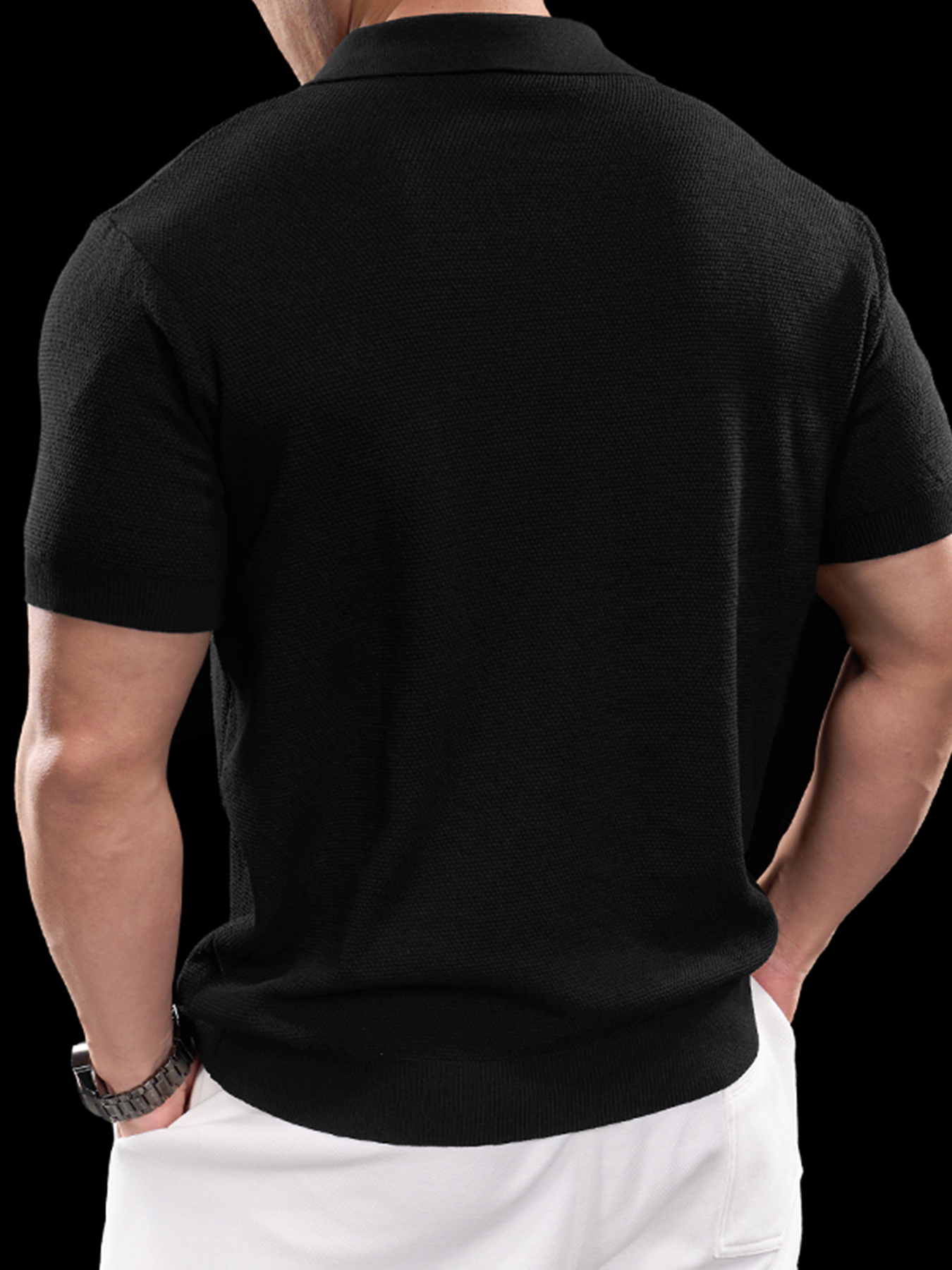 FlexKnit Active Knitted Zip Polo
