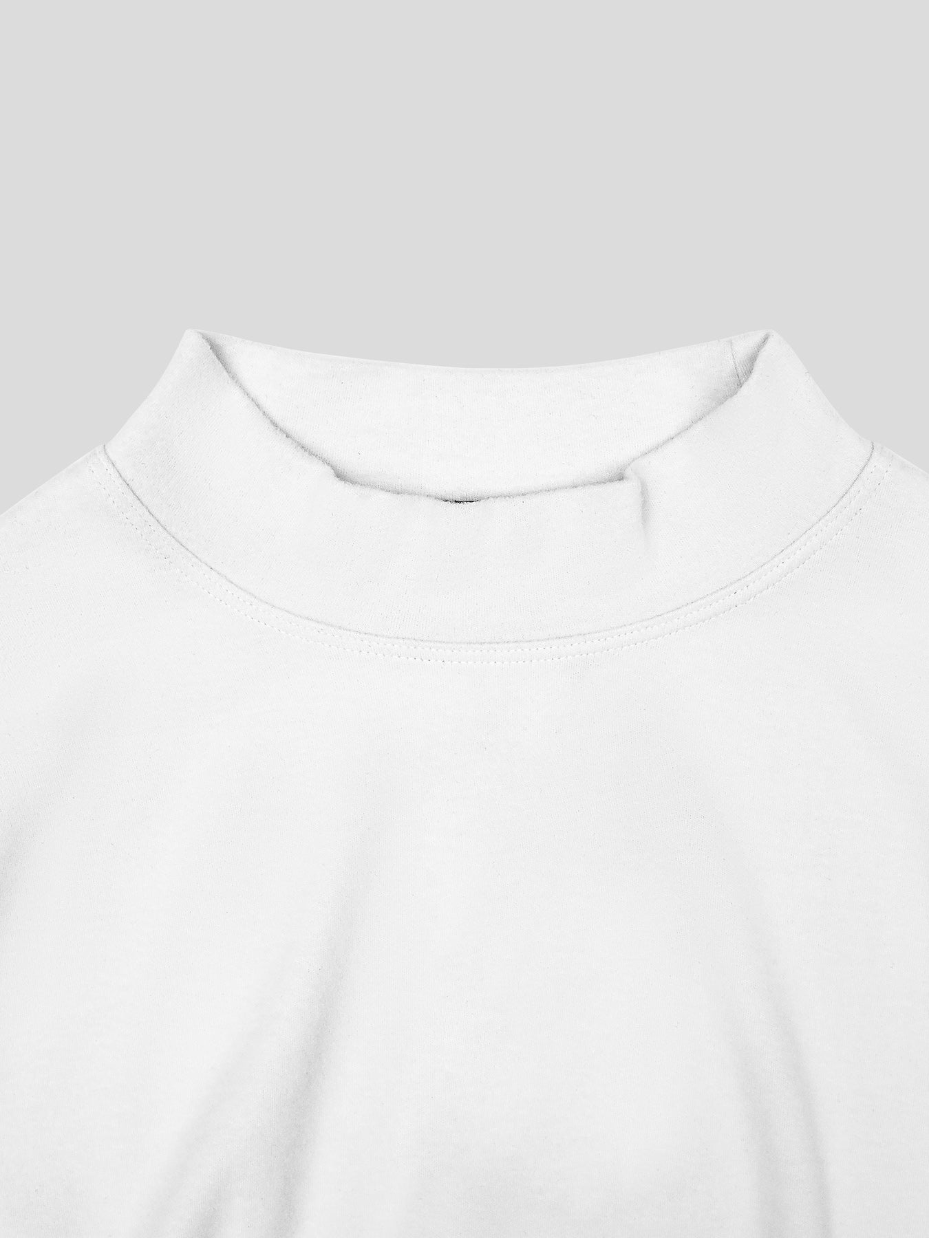 White mock neck deals long sleeve