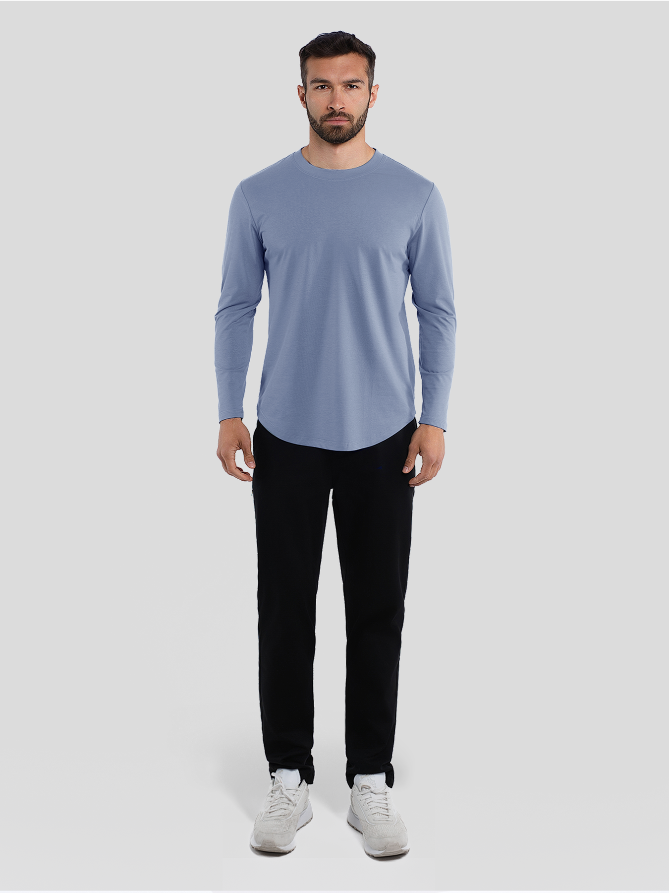 StaySmooth Long Sleeve Elongated Tee:Slim Fit