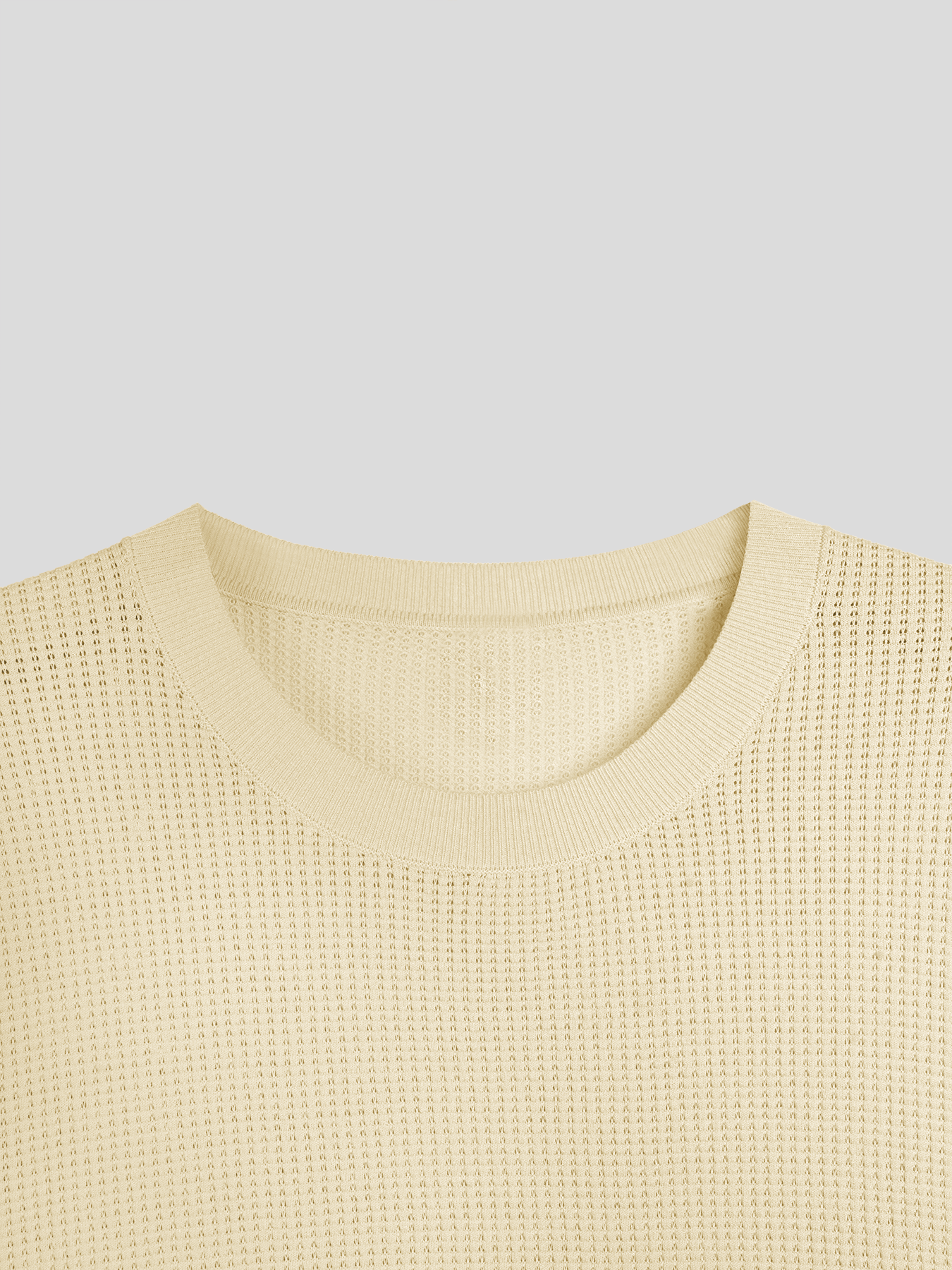 GentleKnit Honeycomb Short Sleeve Knitted T-Shirt