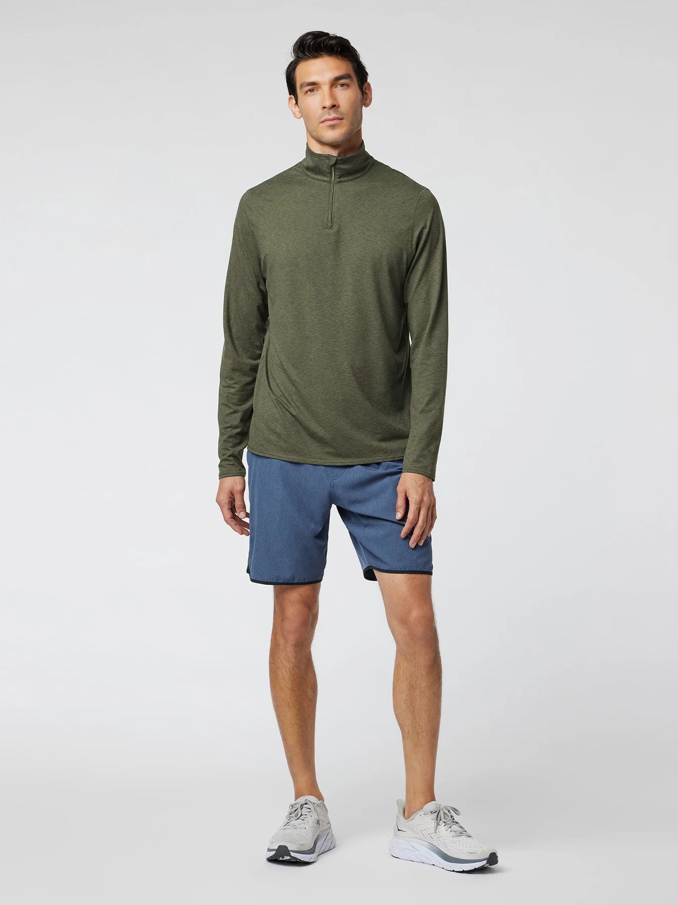 Velou Half Zip Long Sleeve Tee