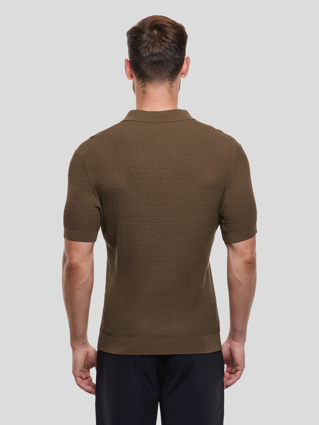 FlexKnit Active Knitted Buttonless Polo