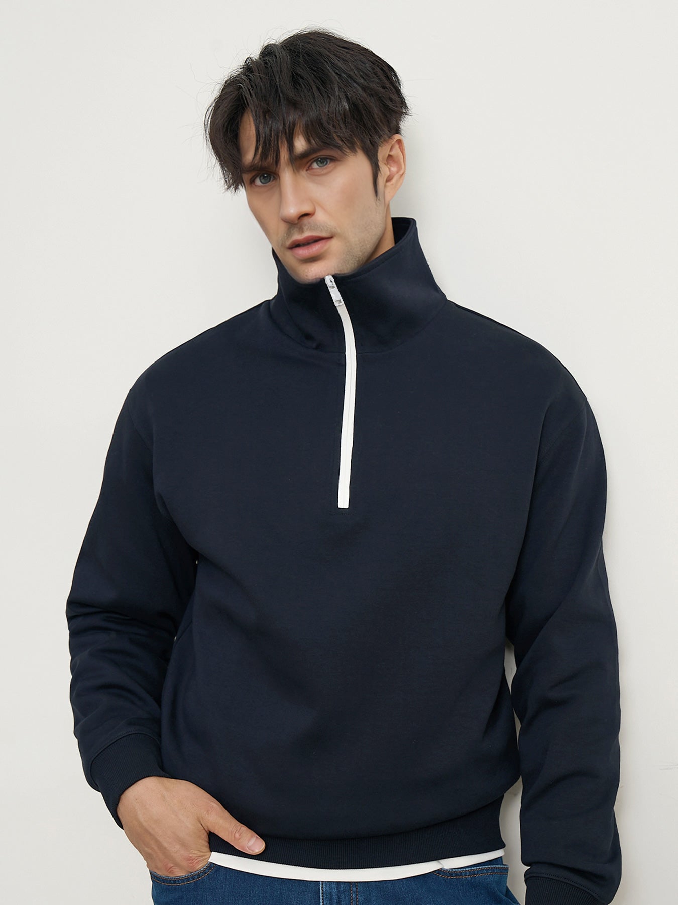 CozySpacer Oversized Half Zip Sweatshirt