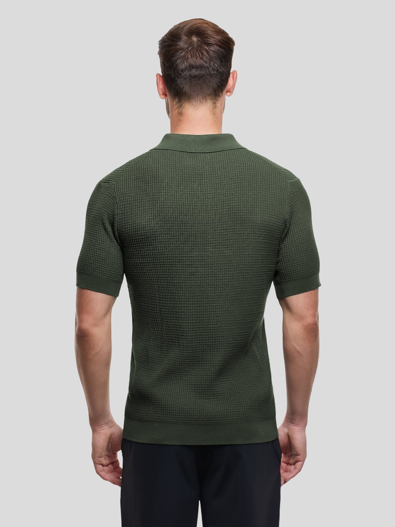 FlexKnit Active Knitted Buttonless Polo