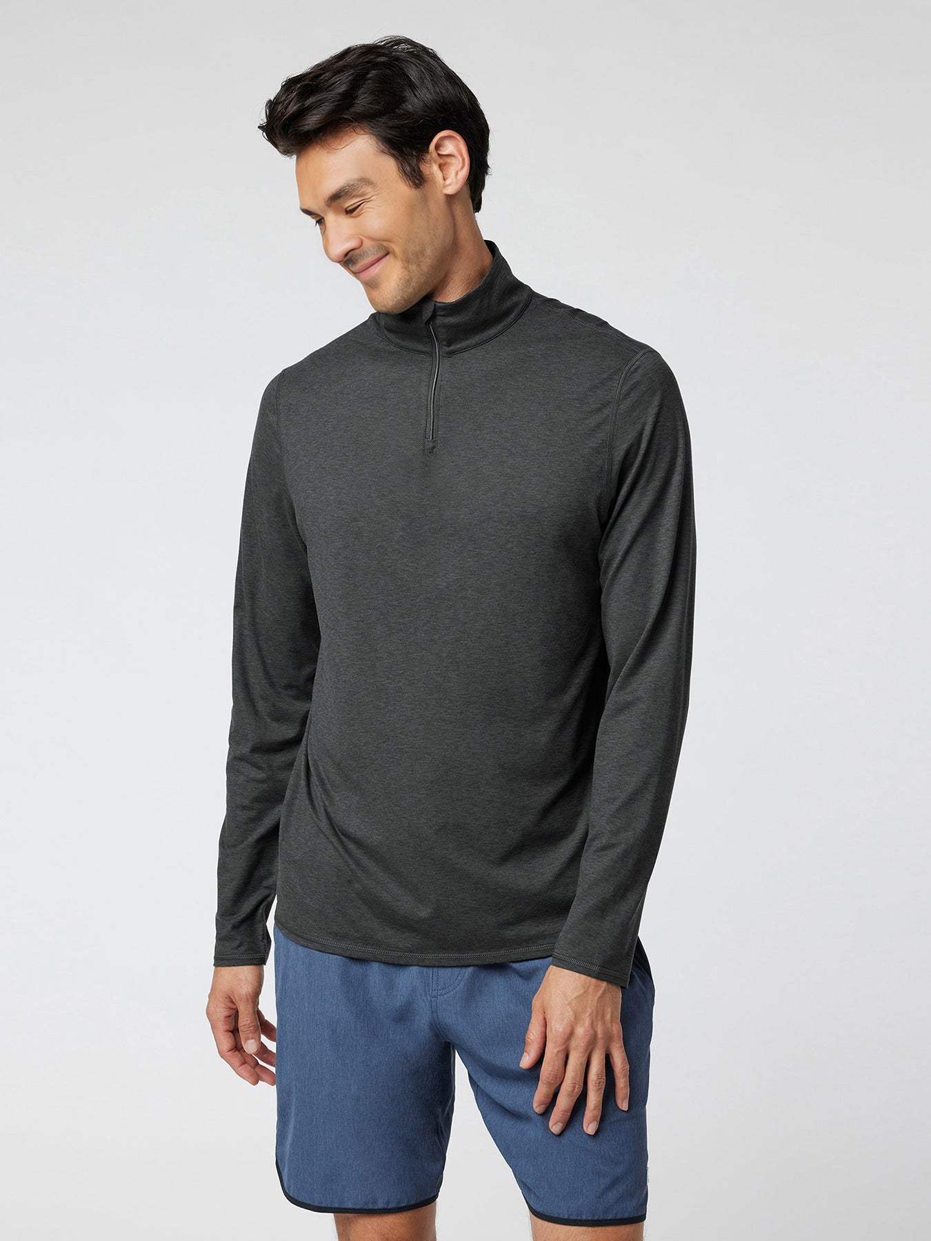 Velou Half Zip Long Sleeve Tee