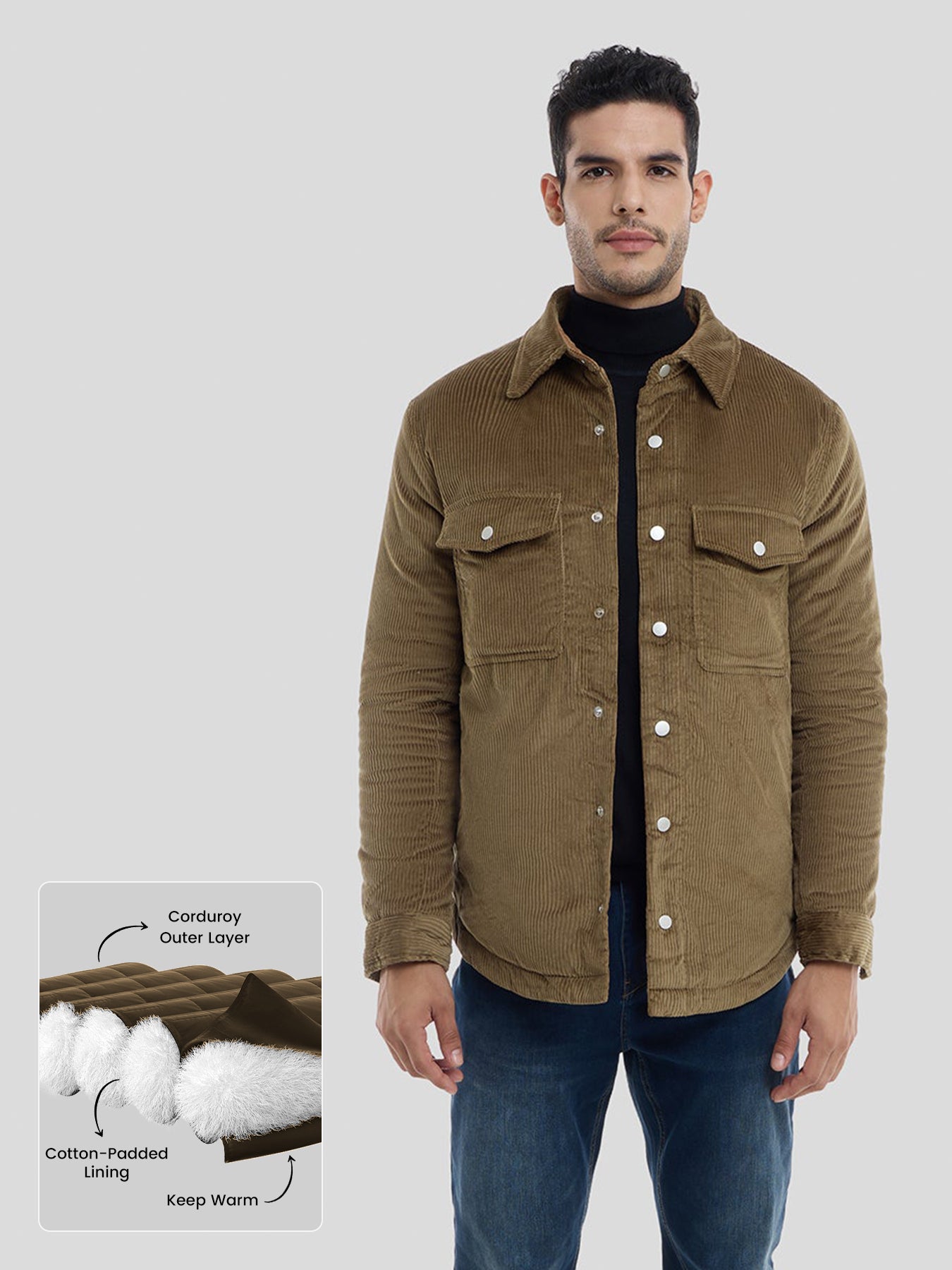 Corduroy Quilted Jacket