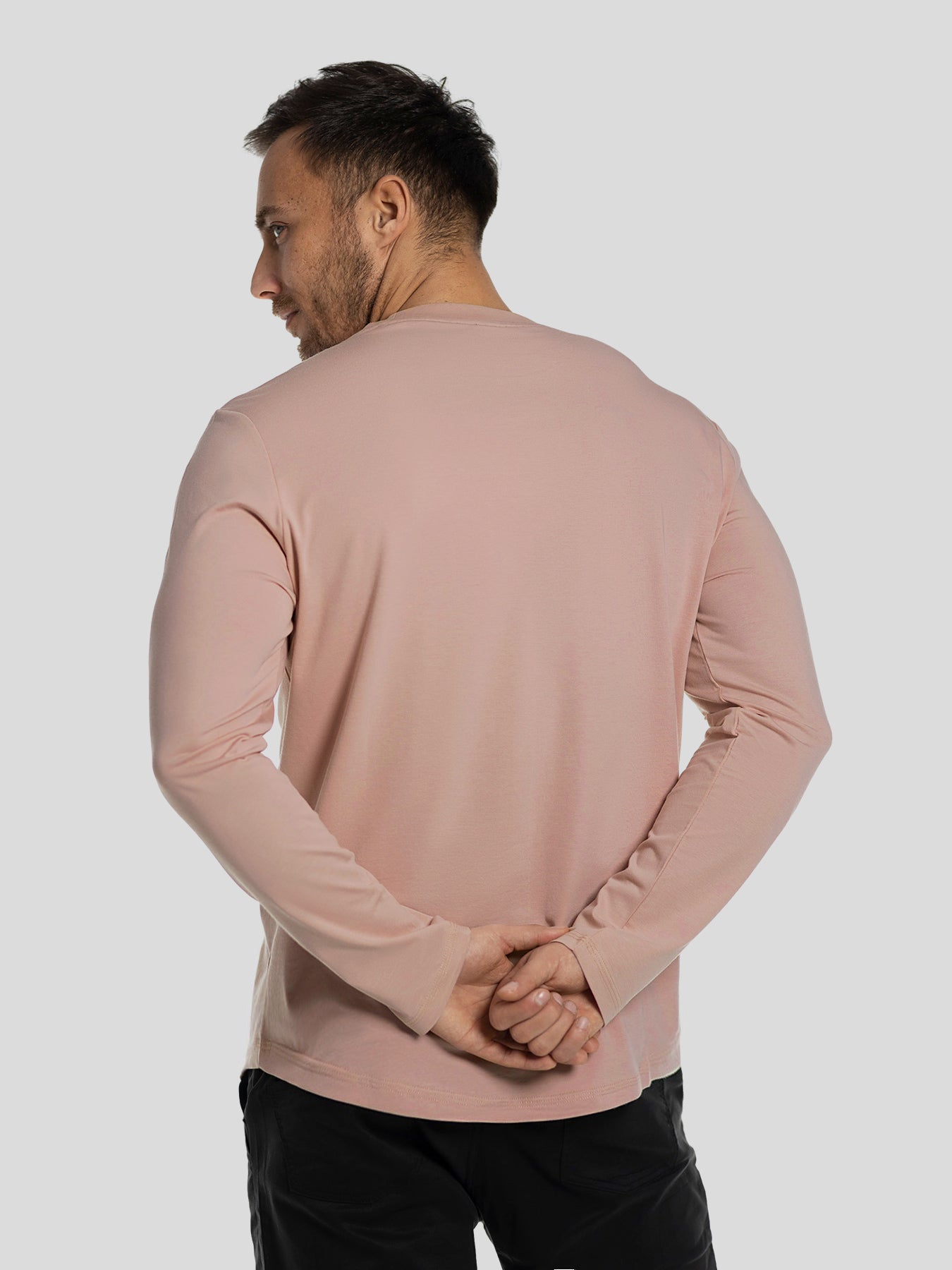 StaySmooth Long Sleeve Curve Hem Tee: Slim Fit