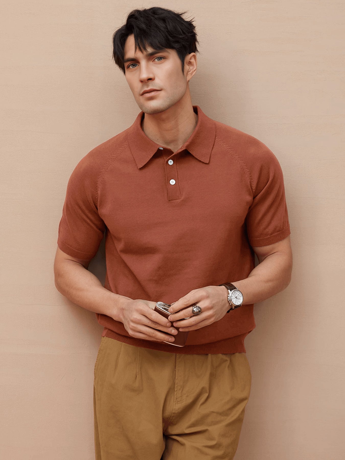 GentleKnit Short Sleeve Knitted Polo