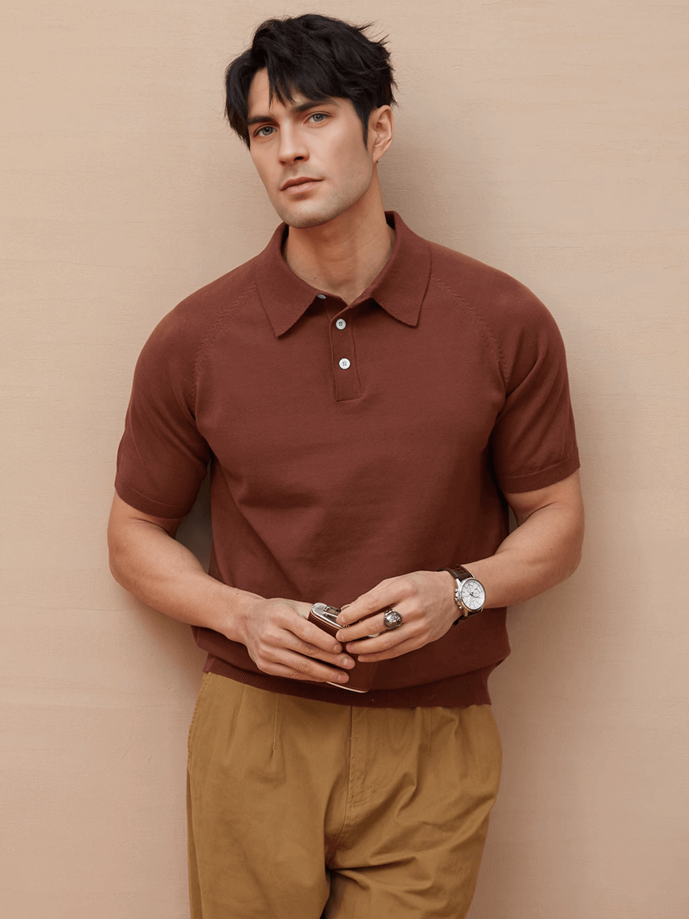 GentleKnit Short Sleeve Knitted Polo