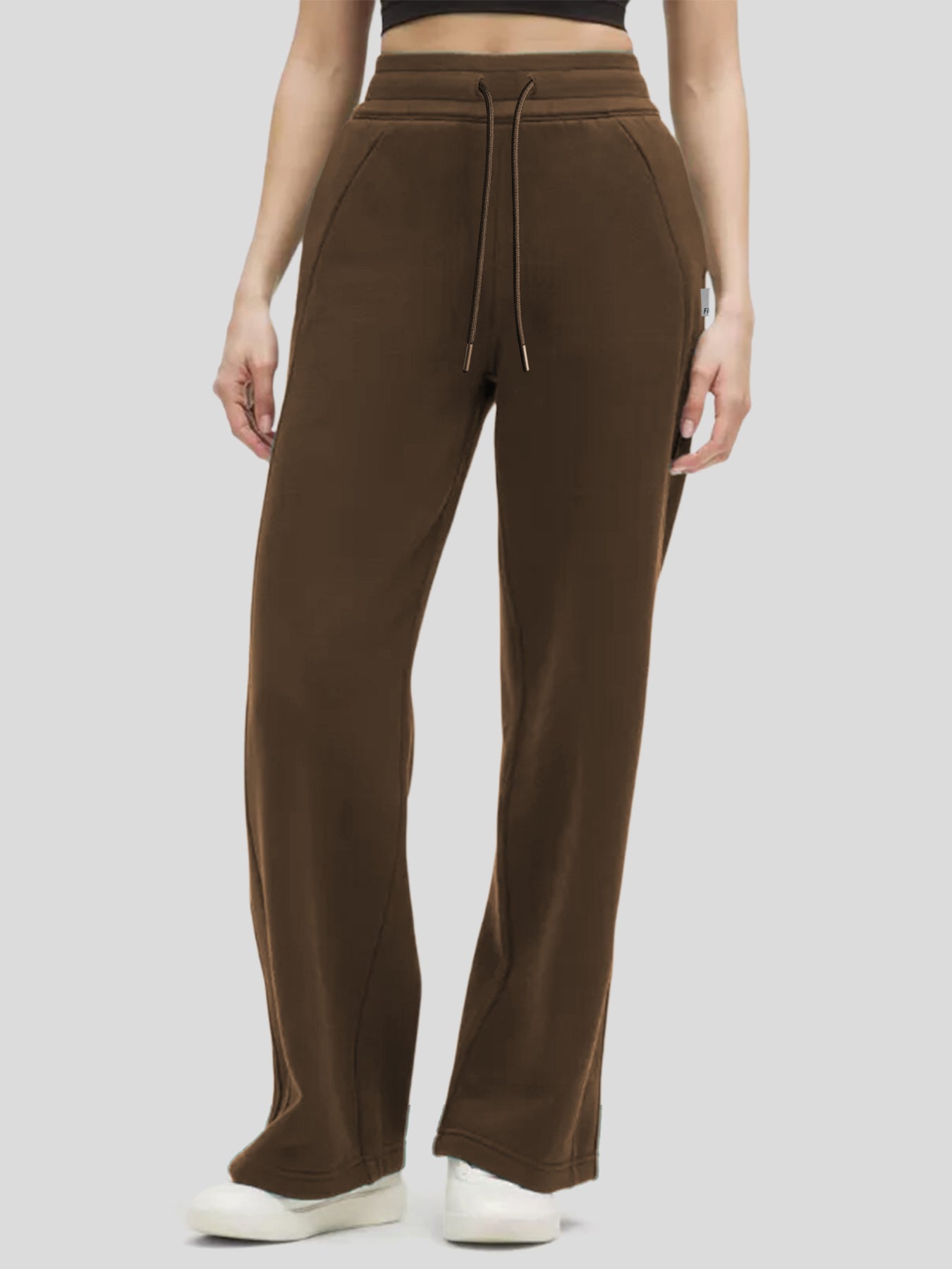 Modal Blend Mid-Rise Wide Leg Pant