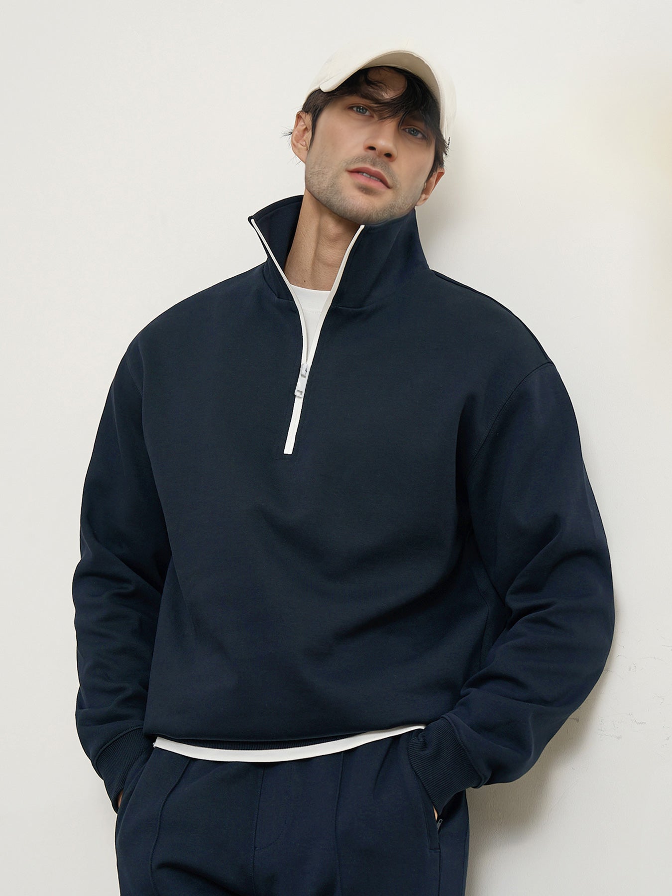 CozySpacer Oversized Half Zip Sweatshirt