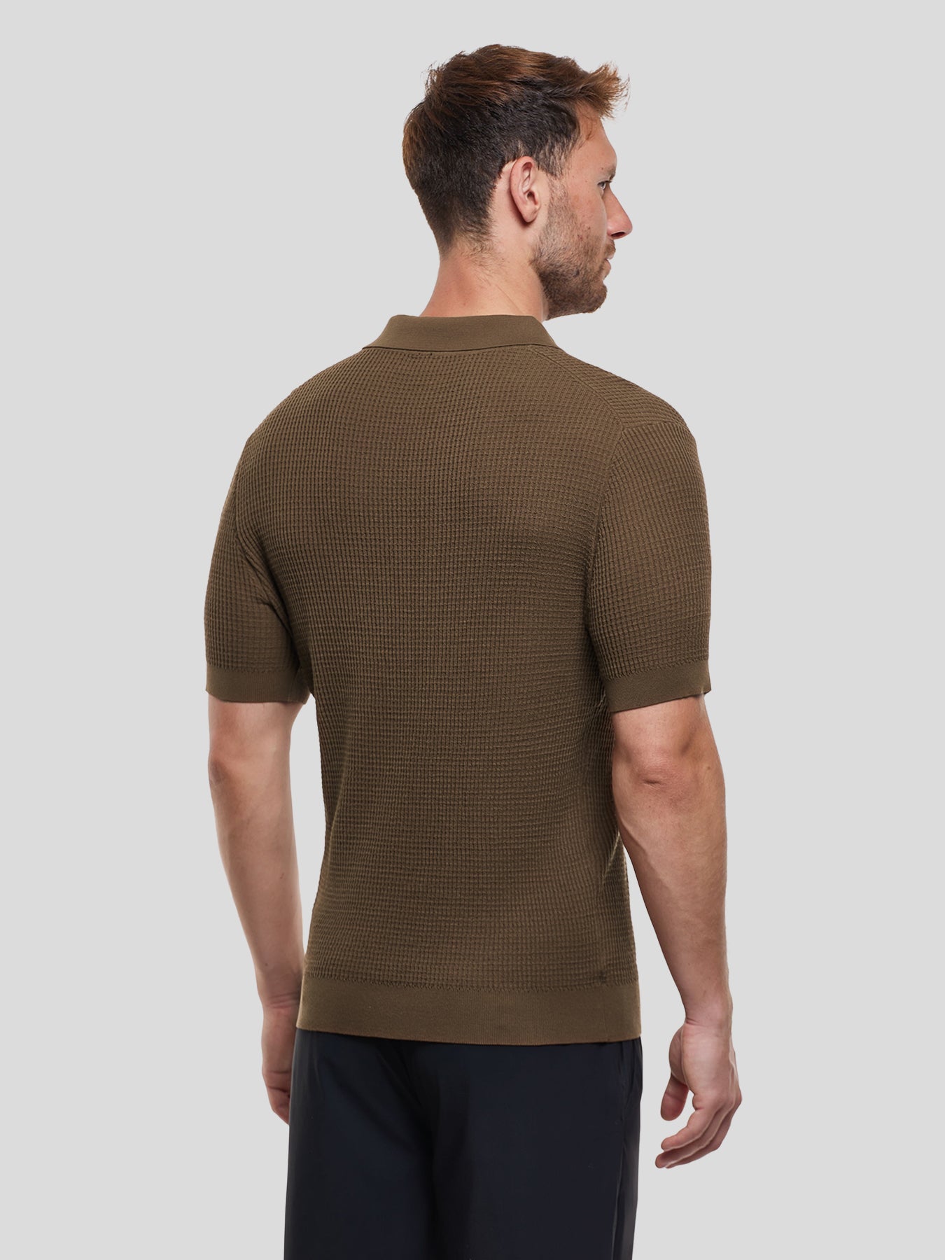 FlexKnit Active Knitted Buttonless Polo