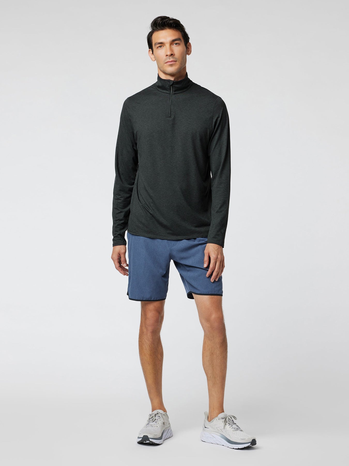 Velou Half Zip Long Sleeve Tee