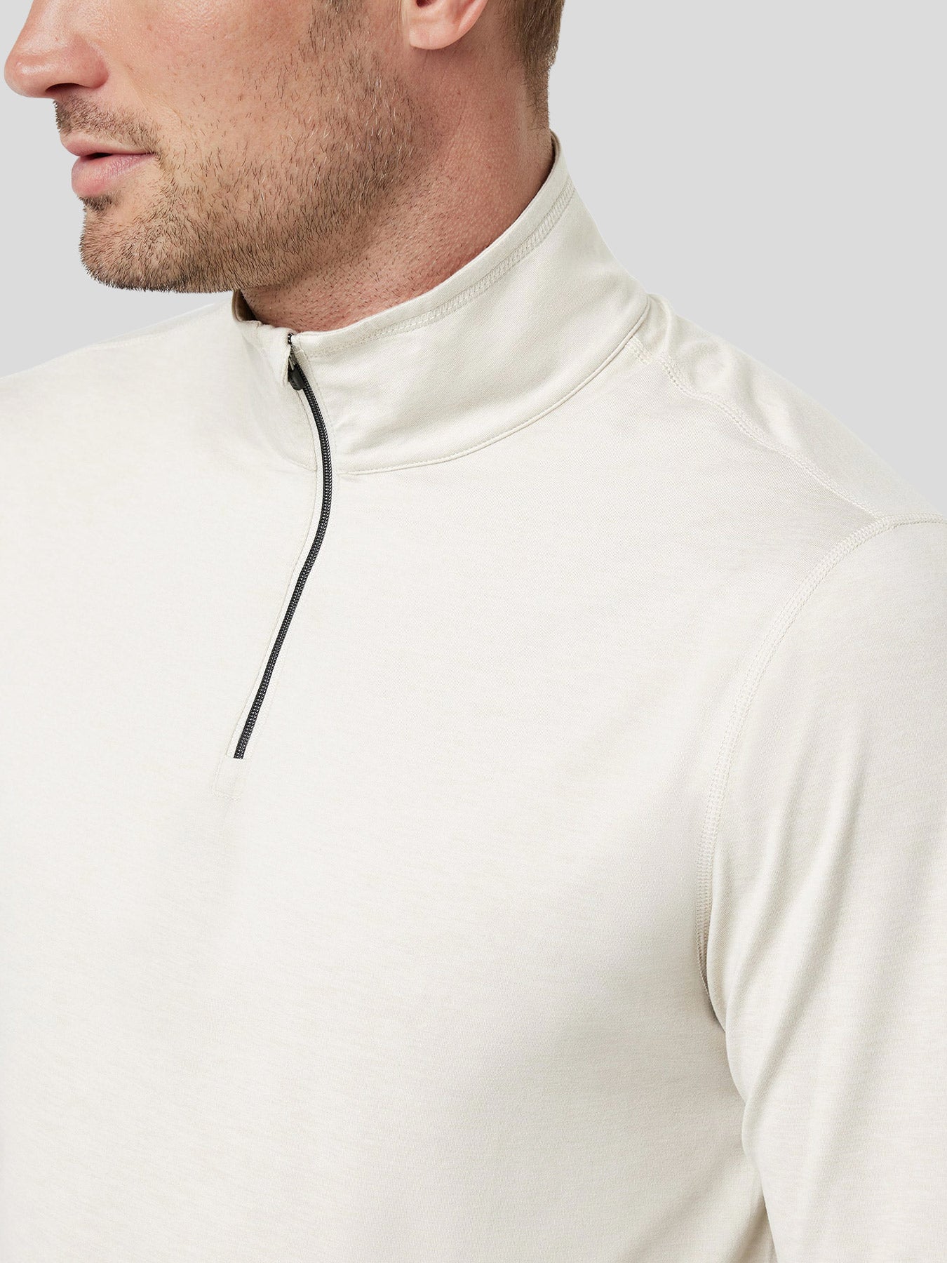 Velou Half Zip Long Sleeve Tee