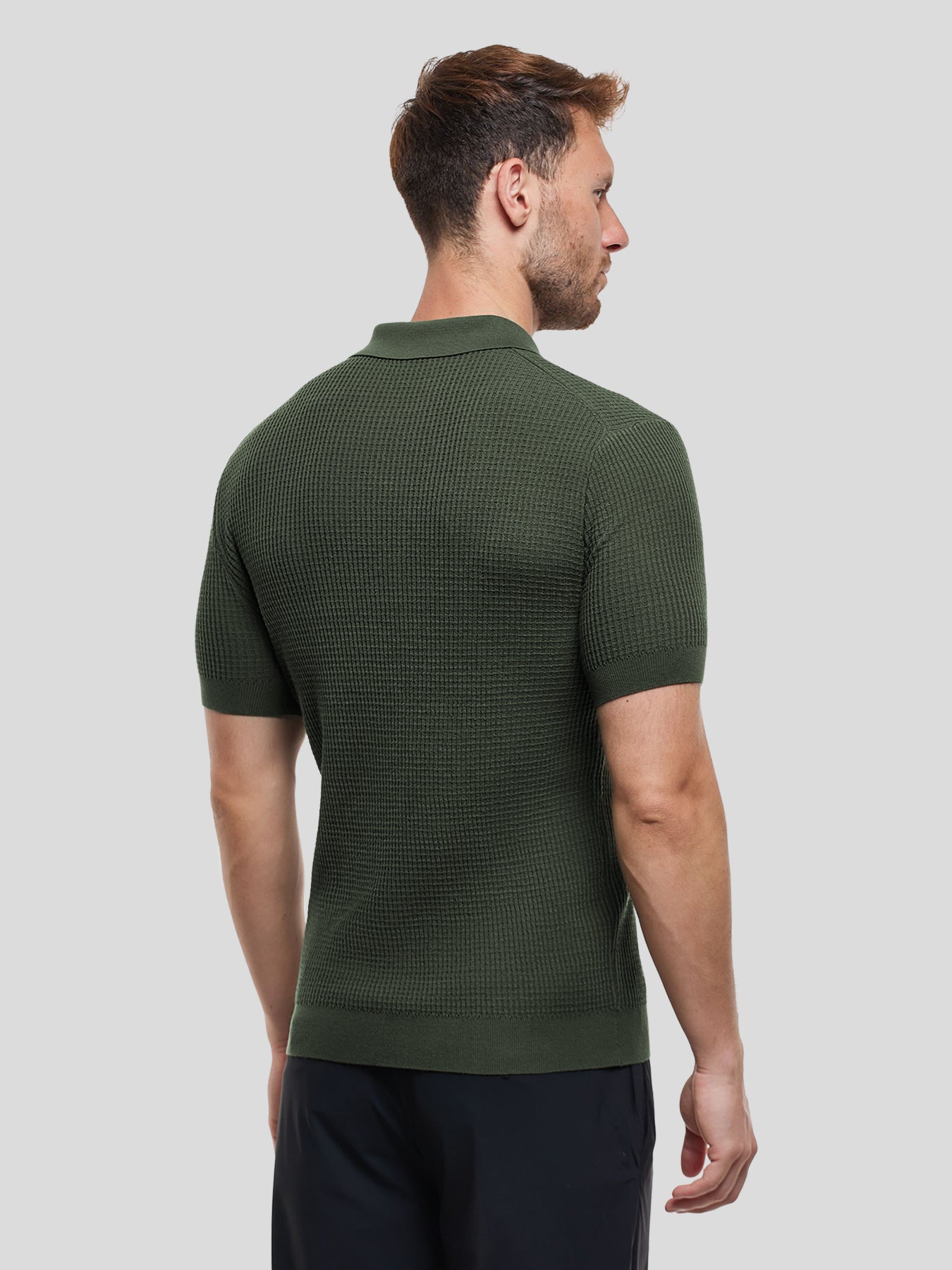 FlexKnit Active Knitted Buttonless Polo