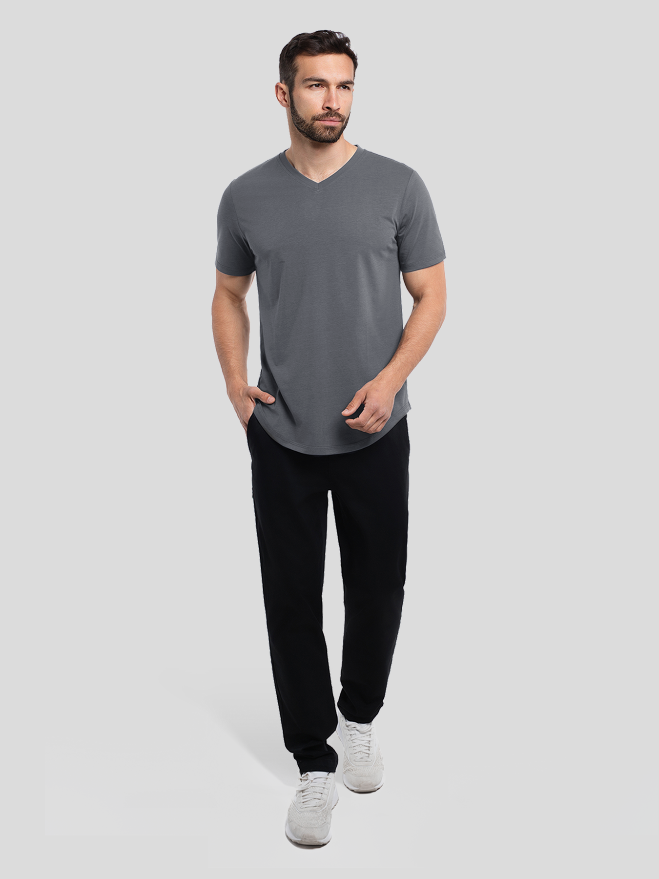 StayCool 2.0 V-neck Elongated Tee: Slim Fit