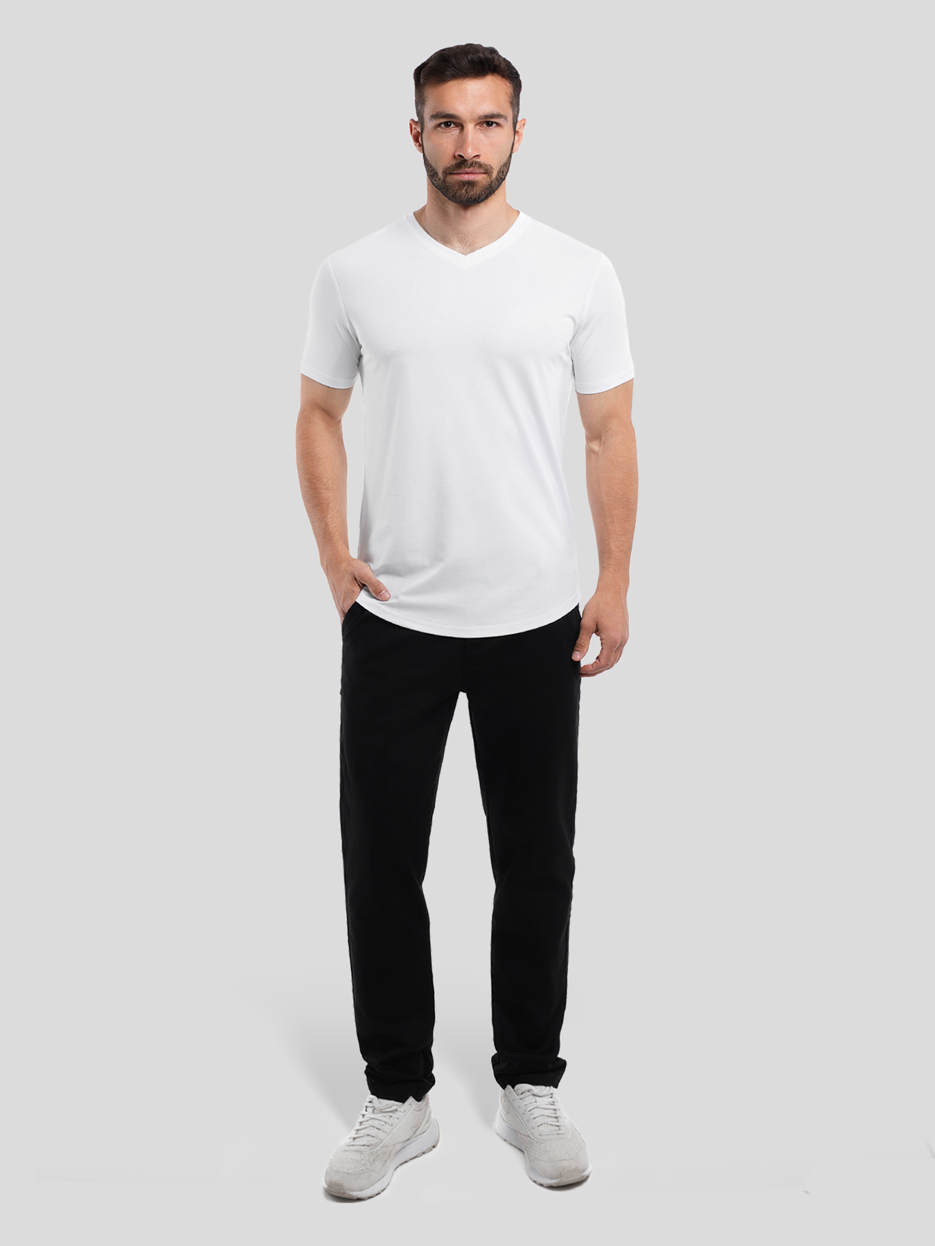 StayCool 2.0 V-neck Elongated Tee: Classic Fit